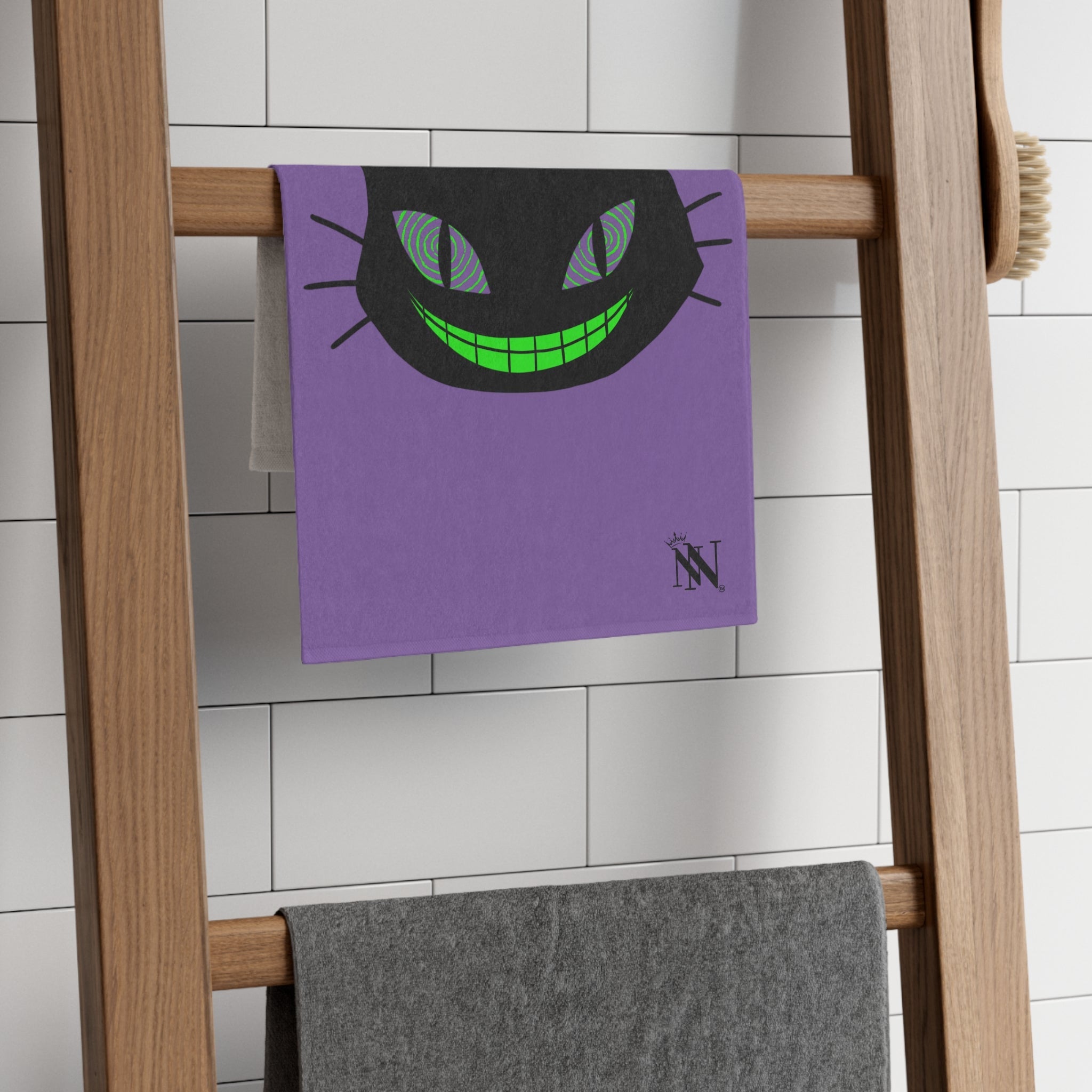 Naughty Kitty Lavendar | Mix & Match Soft Fun-Flirty Lovers’ Towels