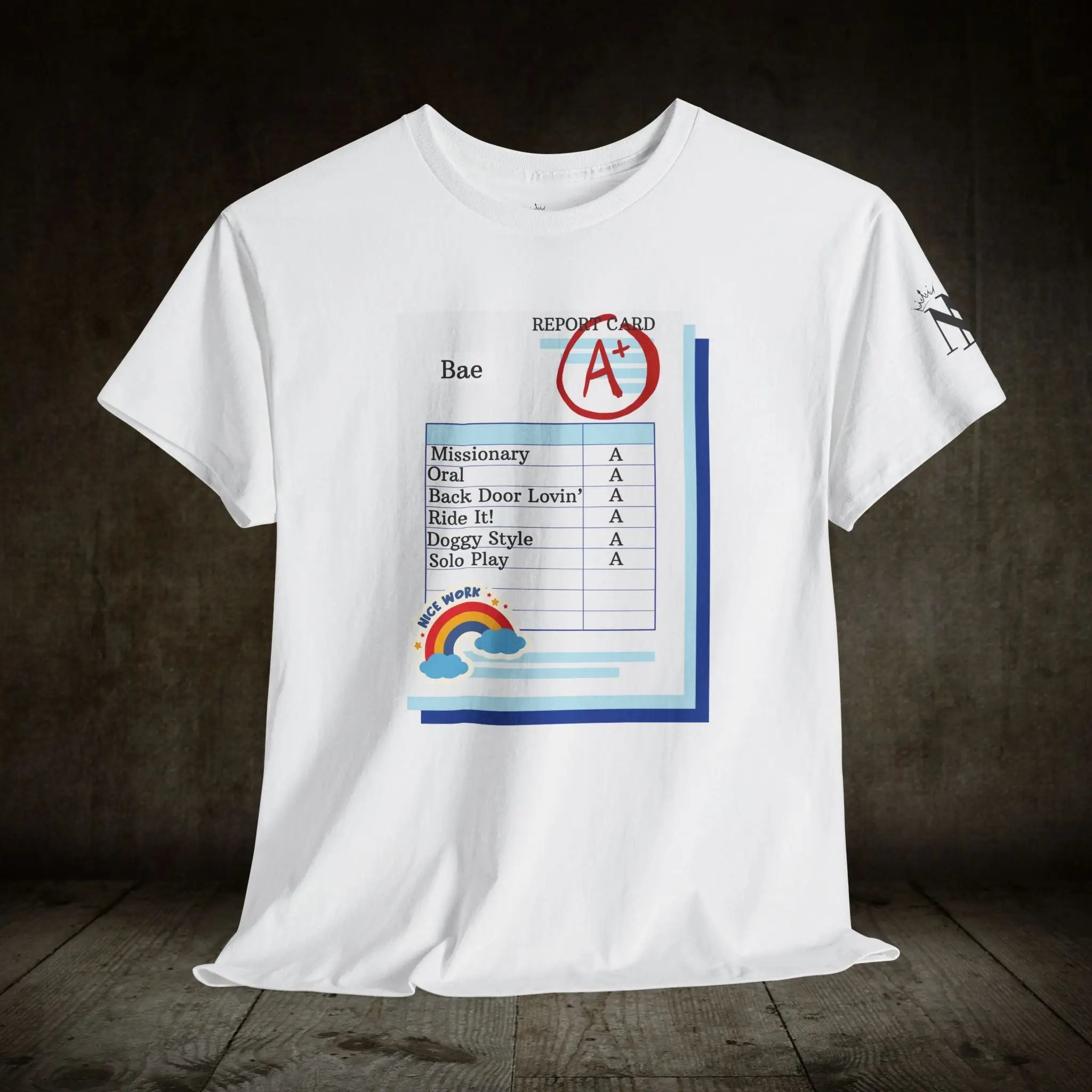 Naughty Report Card | Mix & Match 100% Cotton Unisex Fun-Flirty Lovers’ Tees