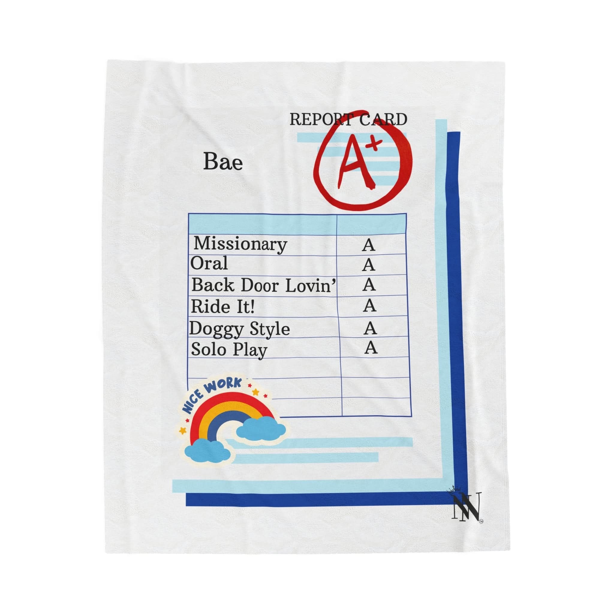 Naughty Report Card | Mix & Match Fun-Flirty Lovers’ Blankets