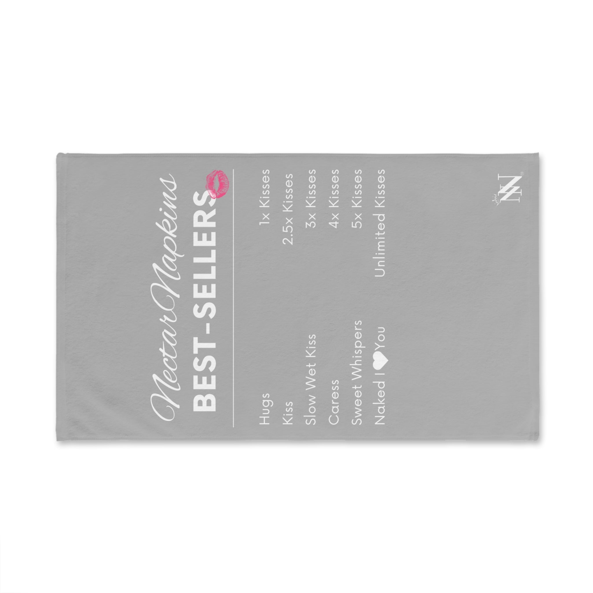Nectar Napkins Best Sellers Light Grey | Mix & Match Original Fun-Flirty Lovers’ Towels