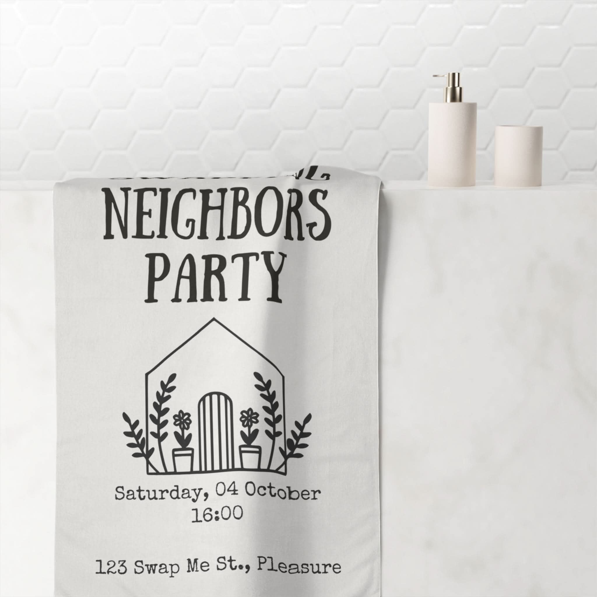 Neighbors Swapping Neighbors Party | Mix & Match Naughty XL Fun-Flirty Lovers’ Towels