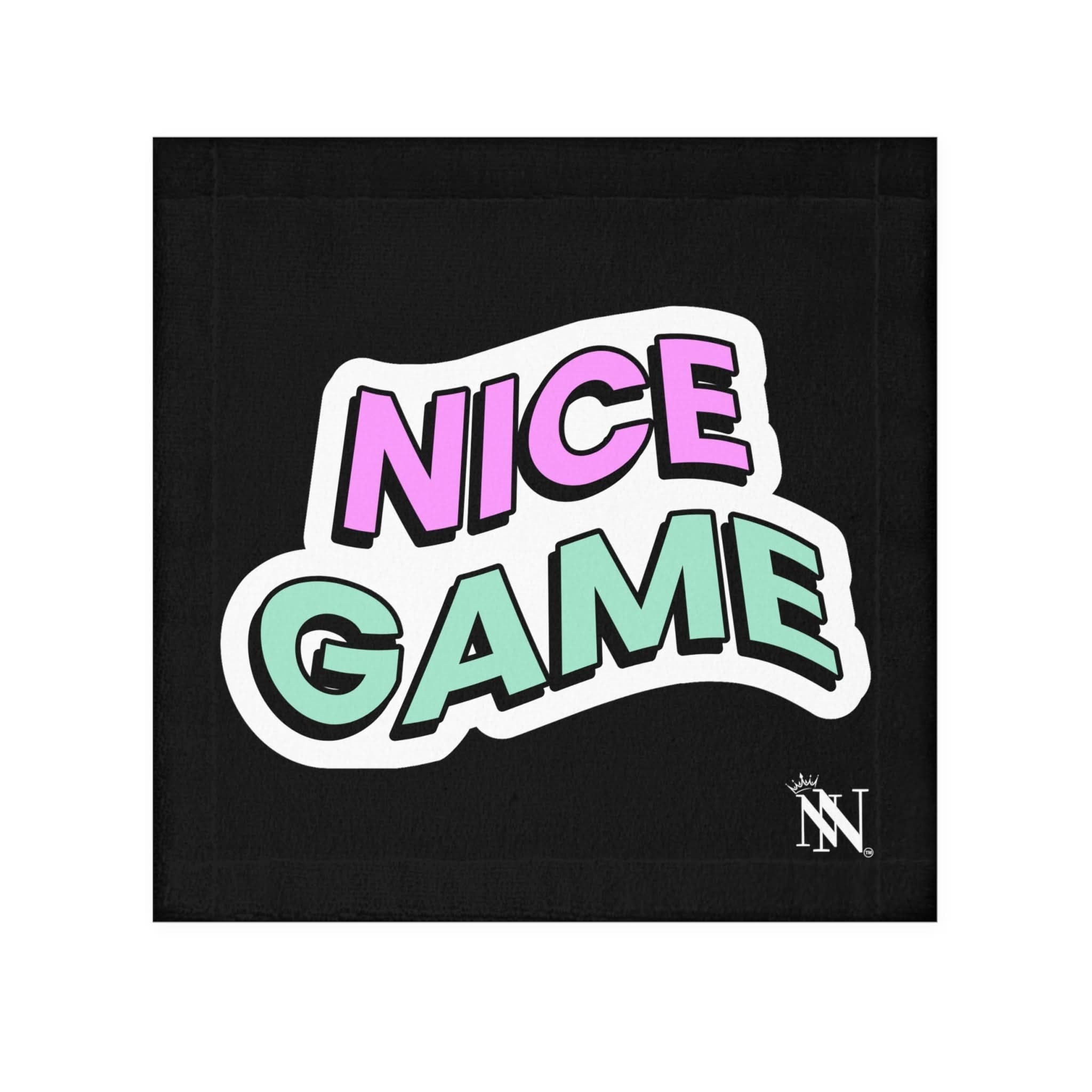 Nice Game Sticker Black | Mix & Match Lils’ Fun-Flirty Lovers’ Towels