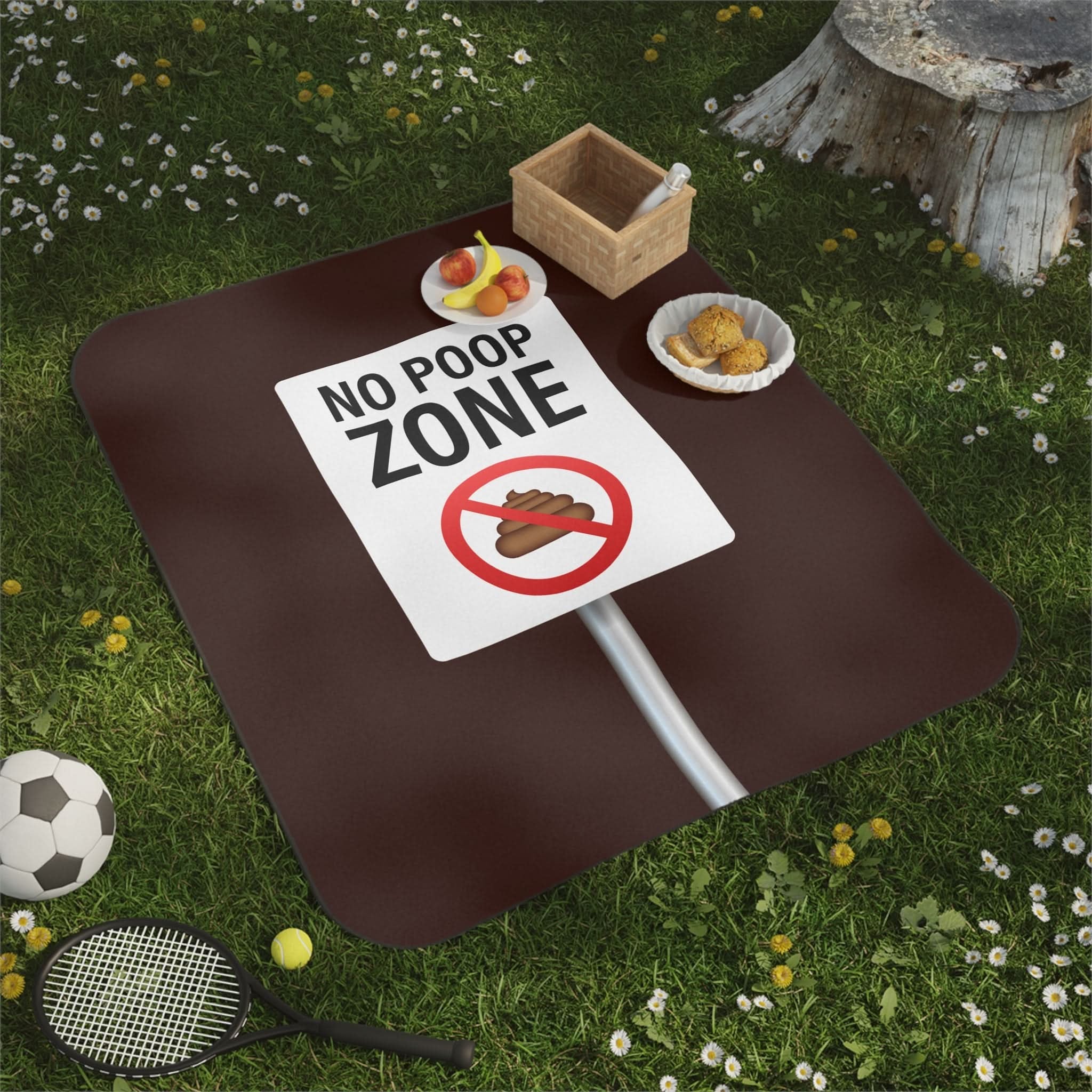 No Poop Zone | Mix Match Fun-Flirty Lovers’ Water-Resistant Blankets