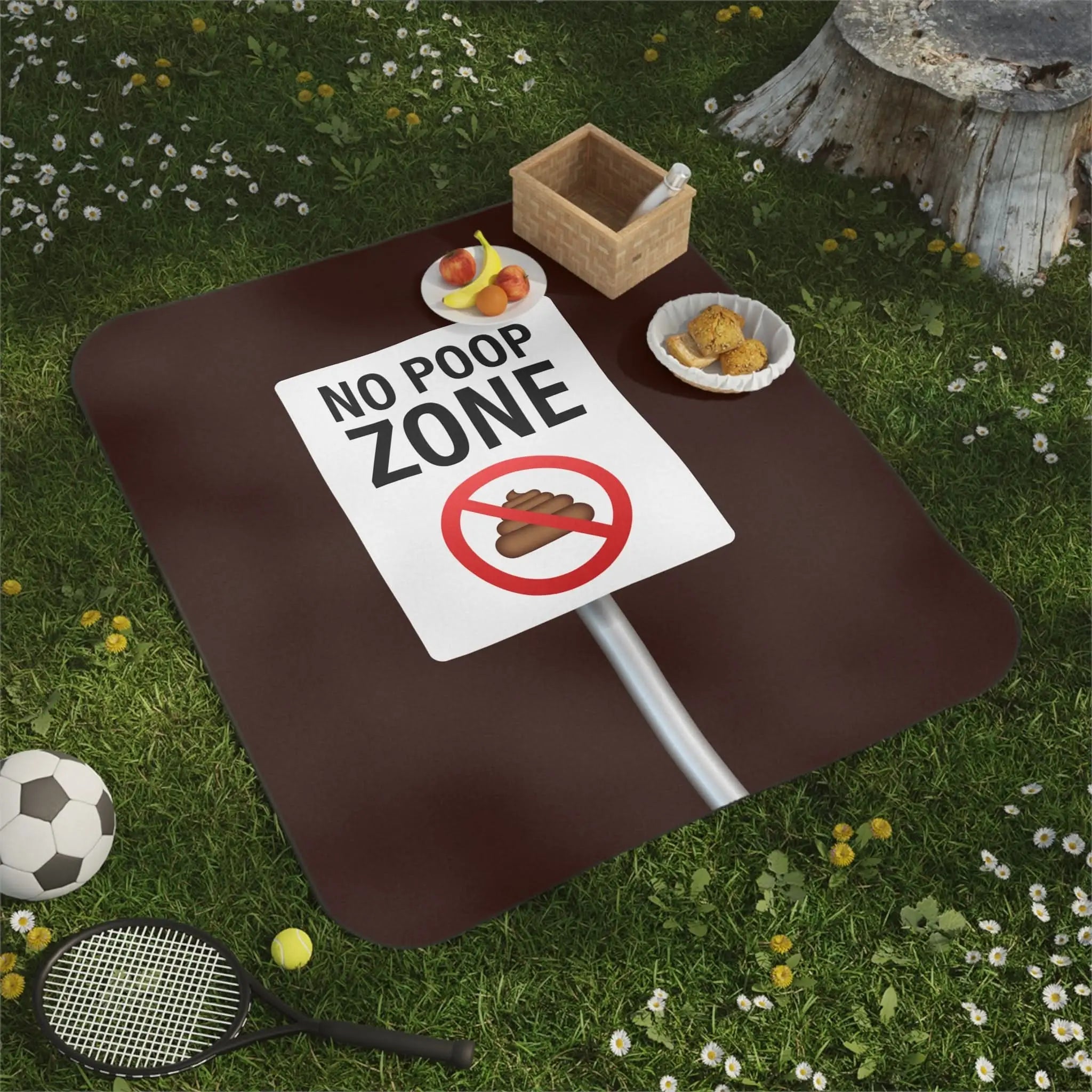 No Poop Zone | Mix Match Fun-Flirty Lovers’ Water-Resistant Blankets