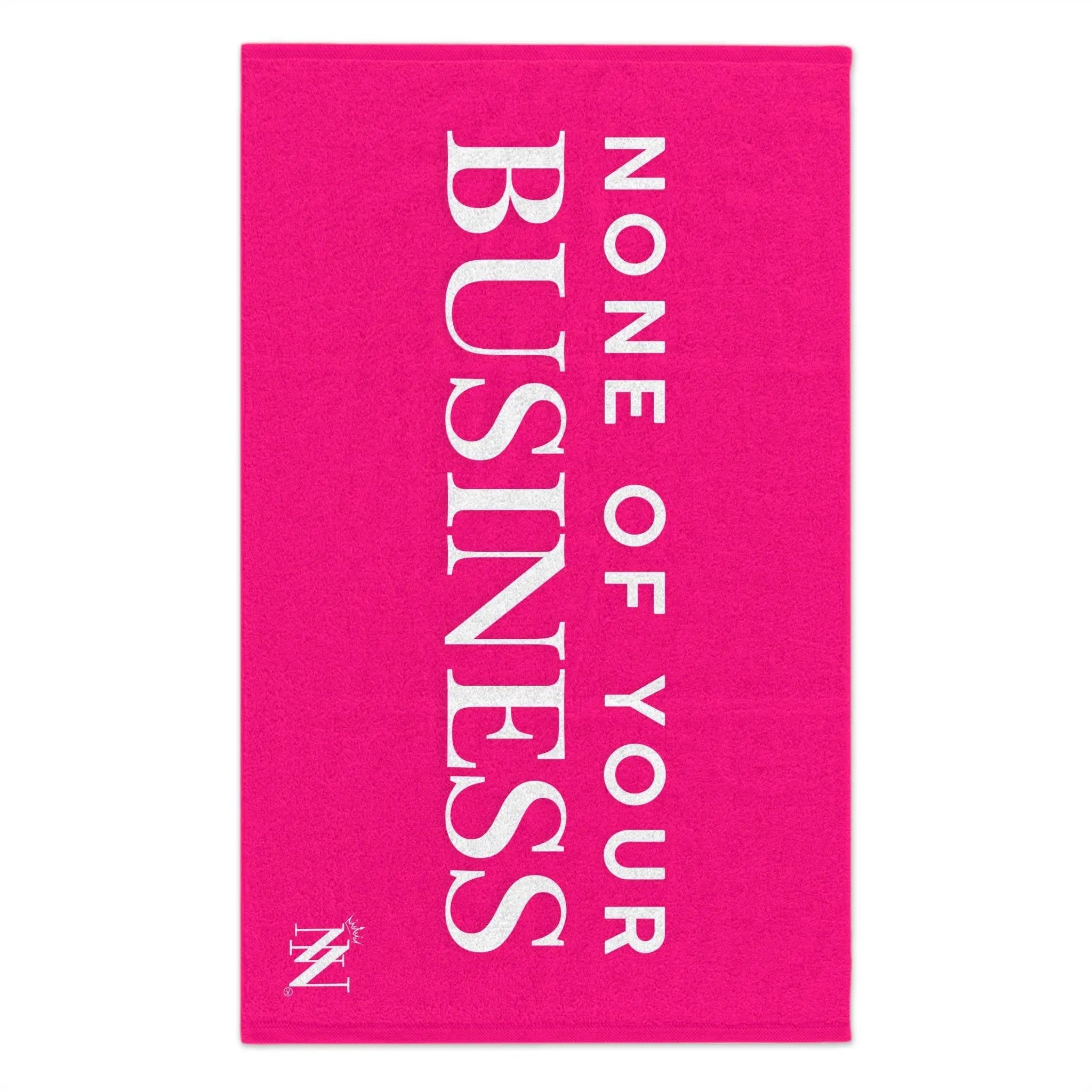None of Your Business Pink Mix & Match Soft Sex Towels | Flirty Lovers’ Gifts