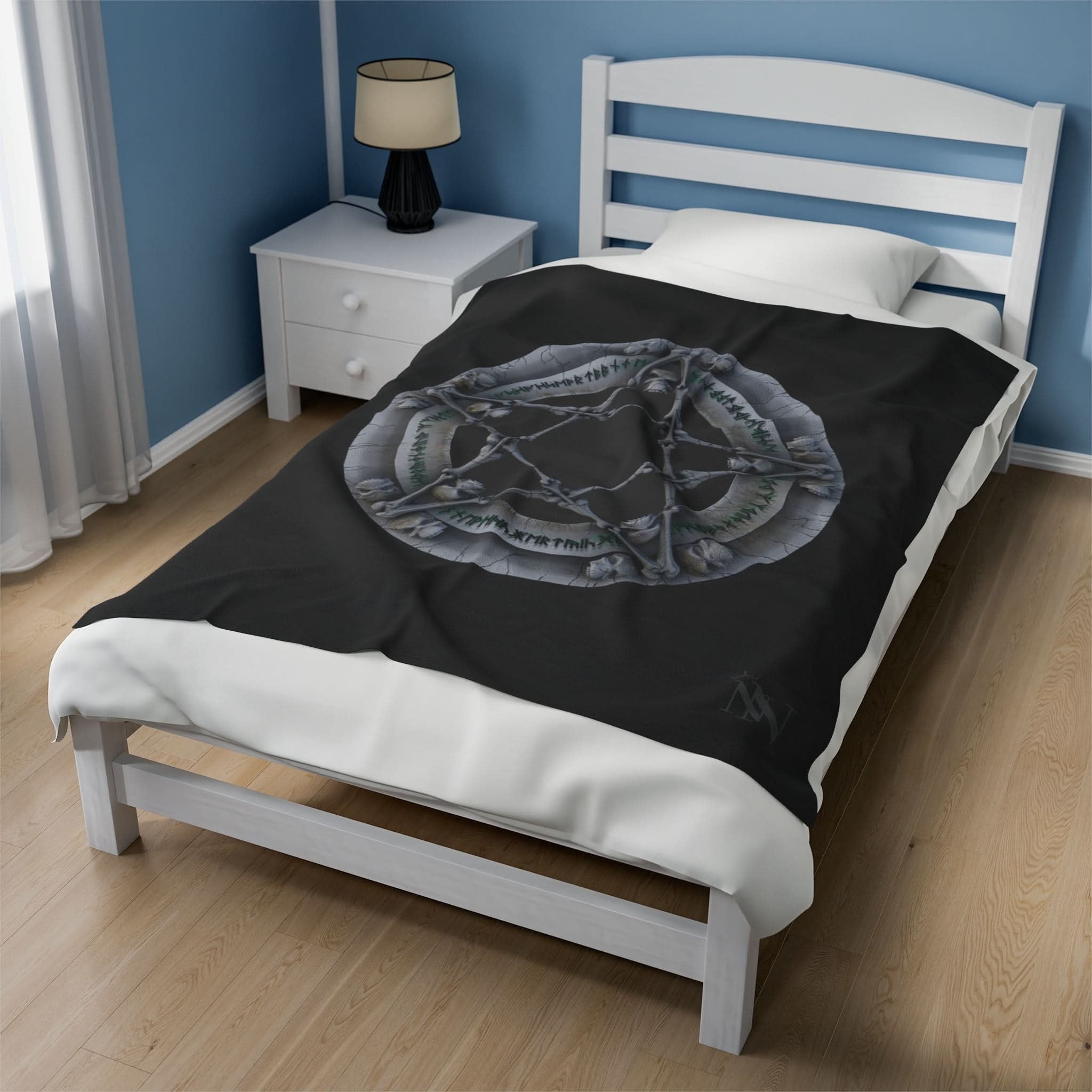 Nordic Skull Pentagram | Mix & Match Fun-Flirty Lovers’ Blankets