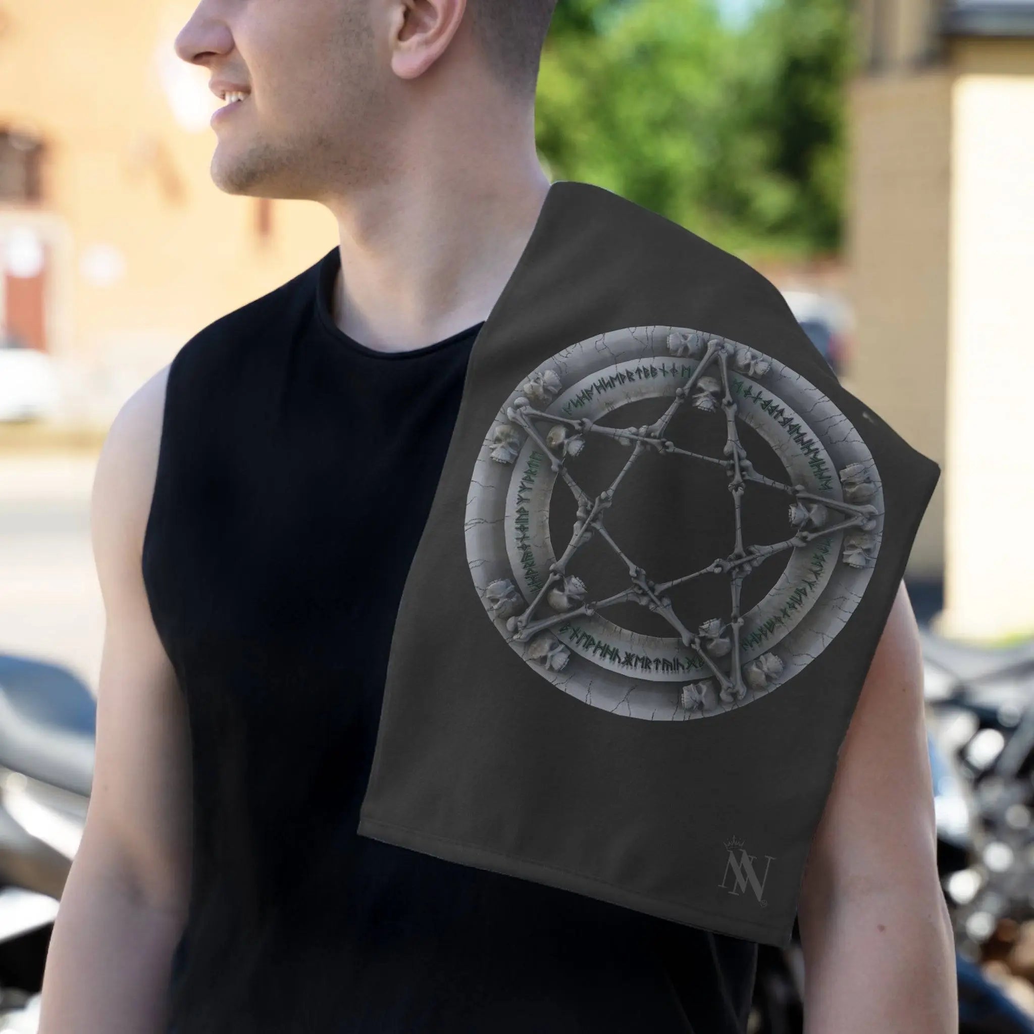 Nordic Skull Pentagram | Mix & Match Soft Fun-Flirty Lovers’ Towels