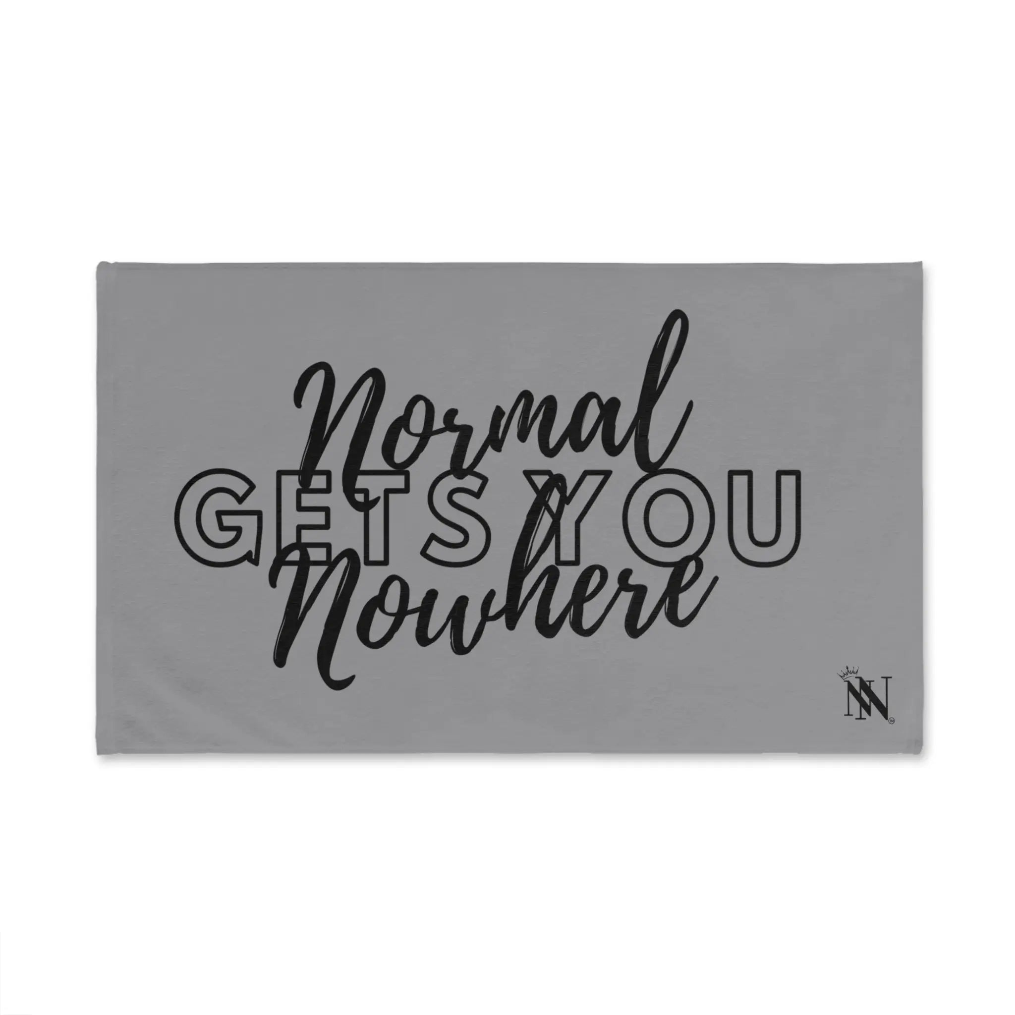 Normal Gets You Nowhere Grey | Mix & Match Original Fun-Flirty Lovers’ Towels