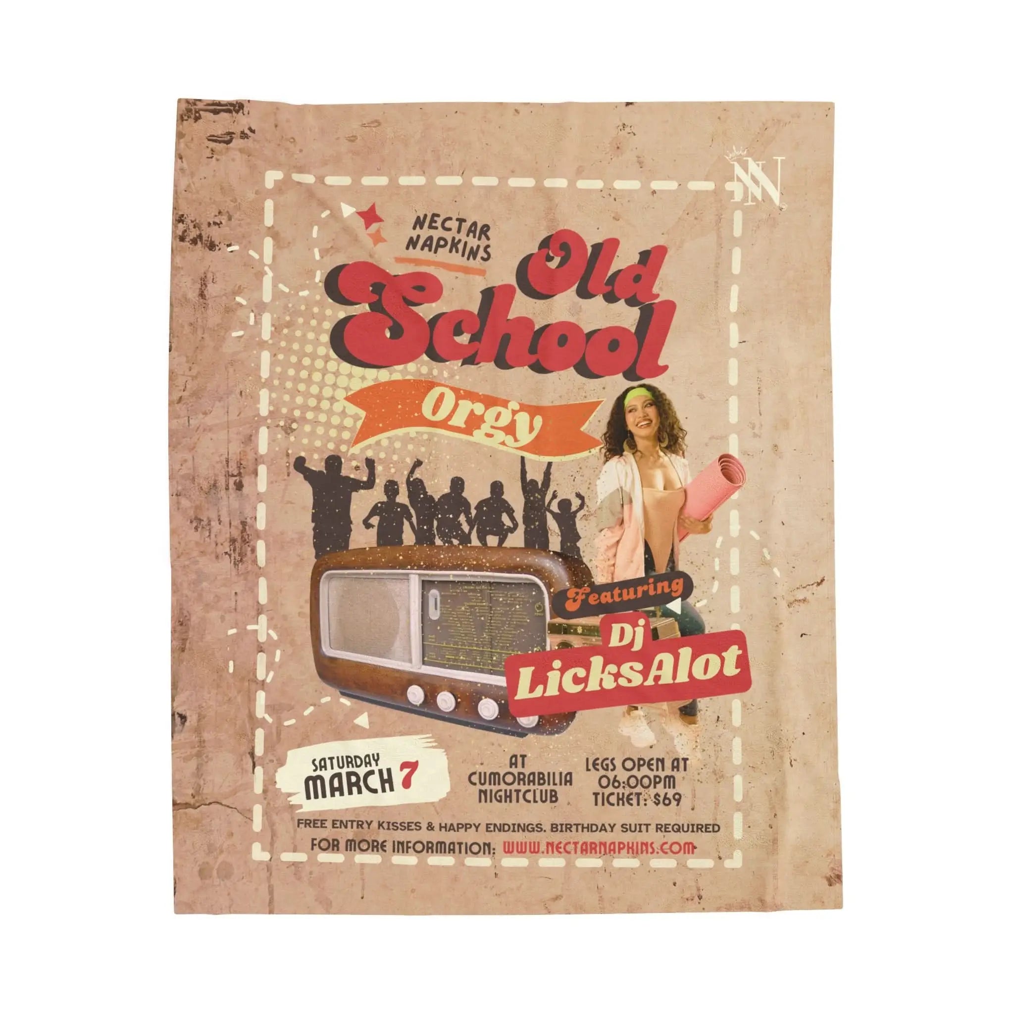 Old School Orgy | Mix & Match Fun-Flirty Lovers’ Blankets