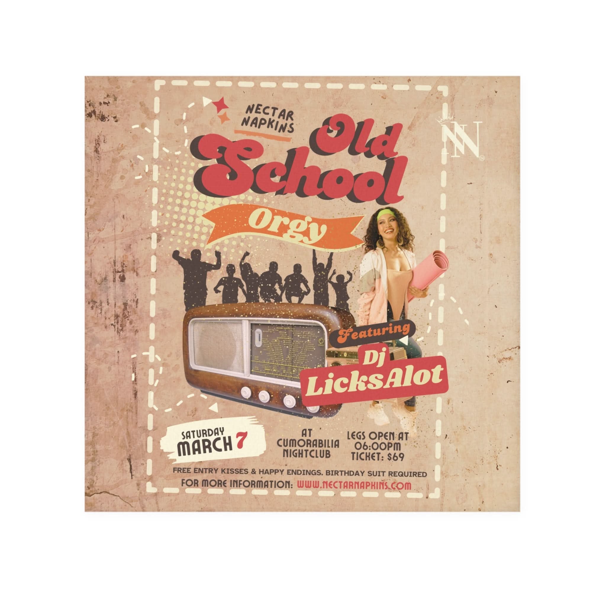 Old School Orgy | Mix & Match Lils’ Fun-Flirty Lovers’ Towels