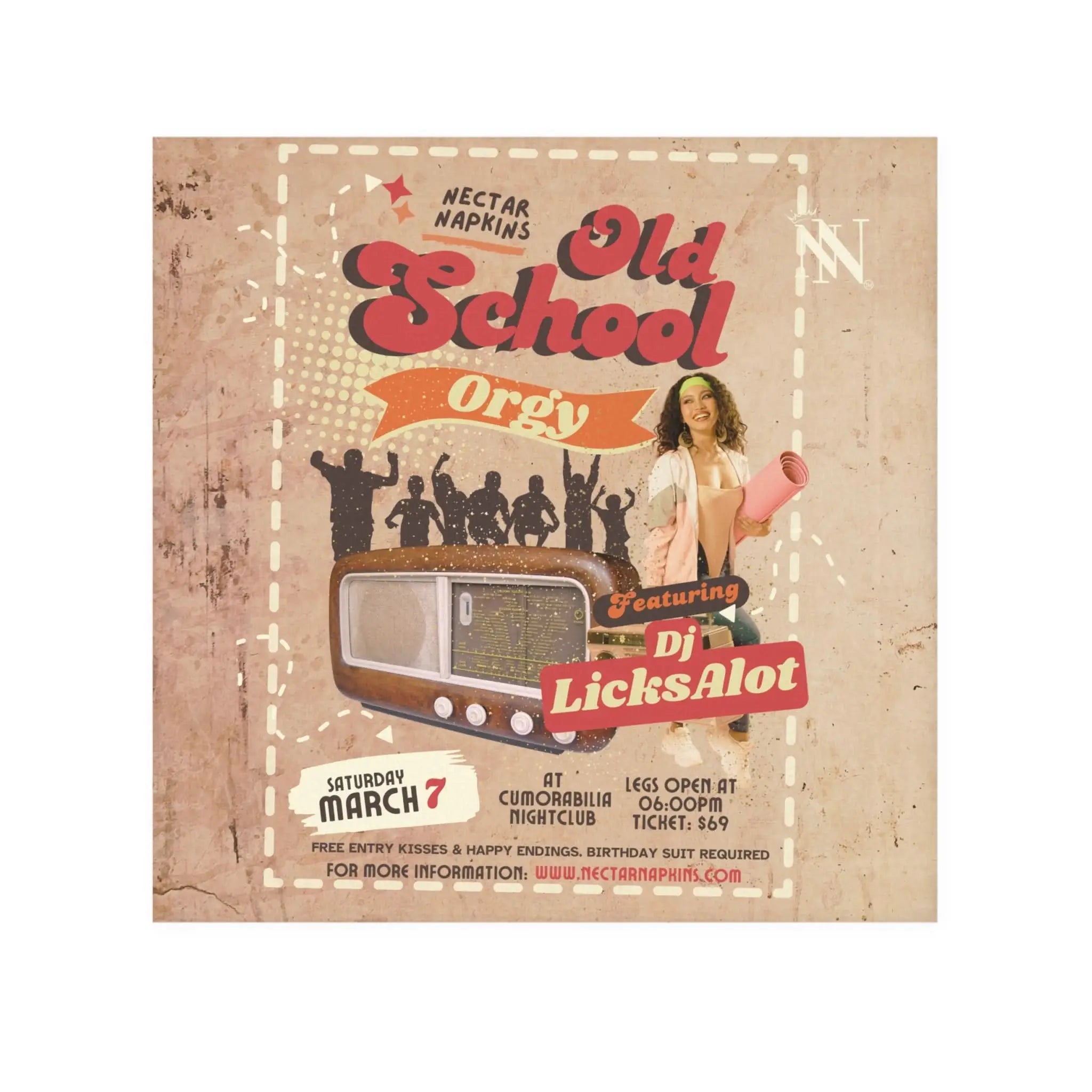 Old School Orgy | Mix & Match Lils’ Fun-Flirty Lovers’ Towels