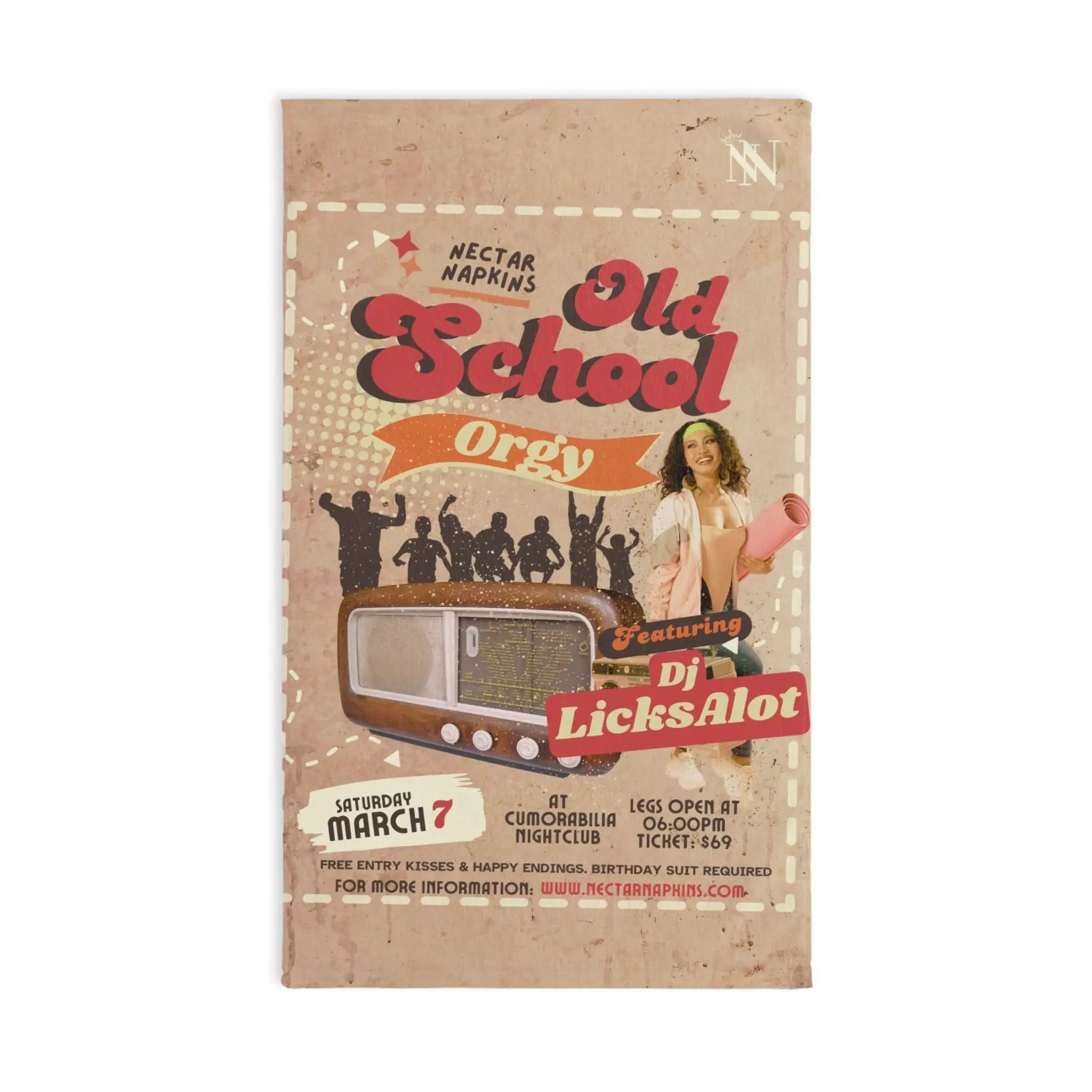 Old School Orgy | Mix & Match Original Fun-Flirty Lovers’ Towels