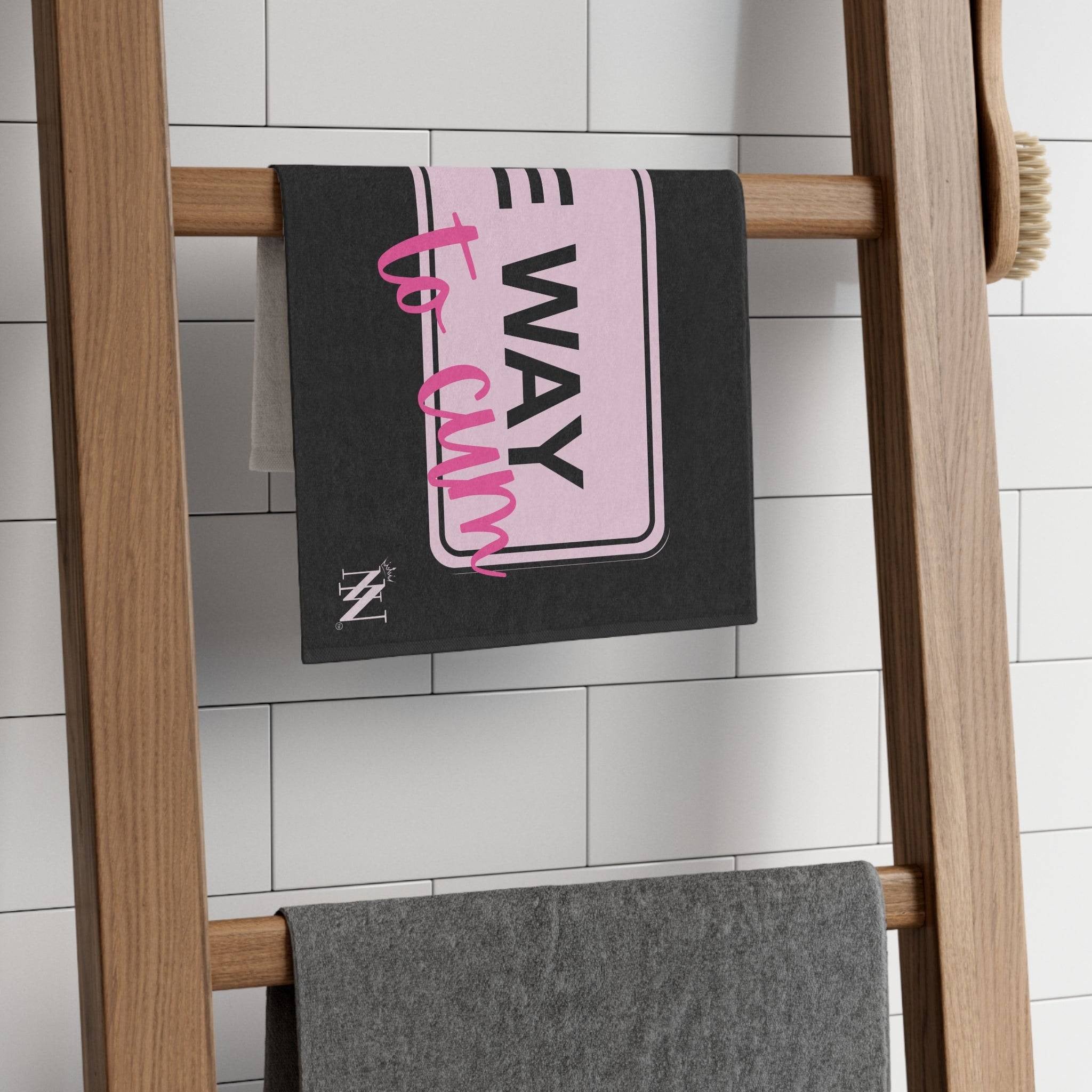 One Way to Cum Black Mix & Match Soft Sex Towels | Flirty Lovers’ Gifts