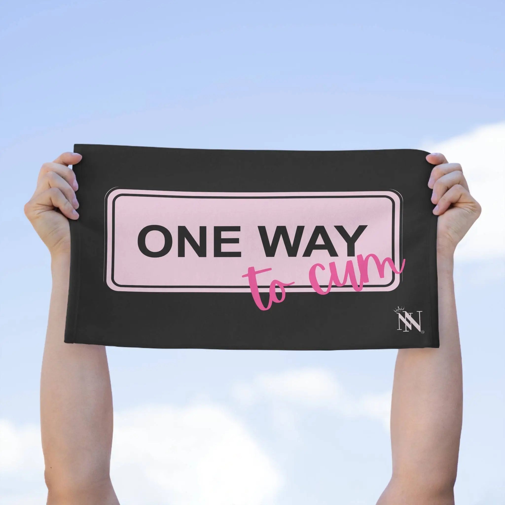 One Way to Cum Black Mix & Match Soft Sex Towels | Flirty Lovers’ Gifts