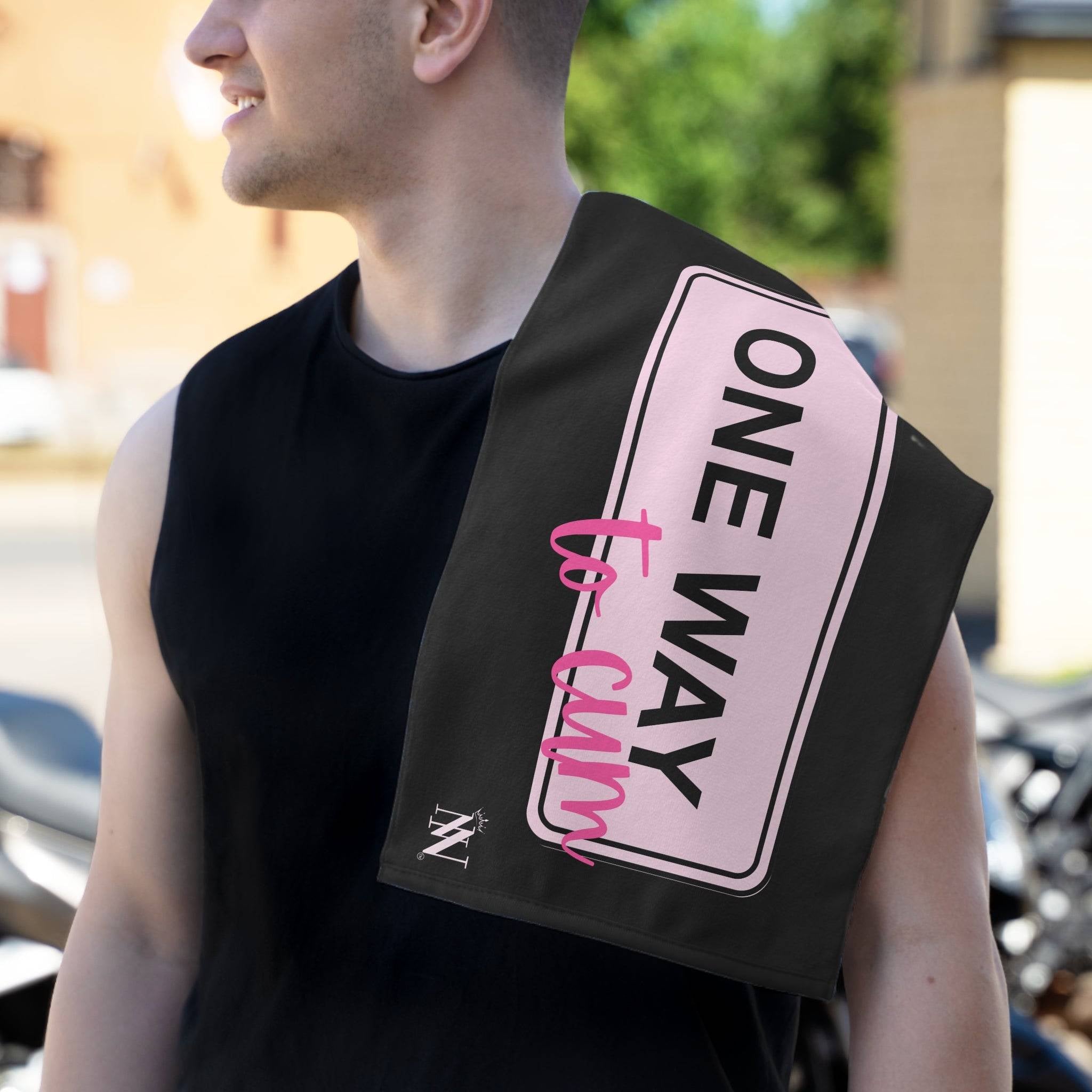 One Way to Cum Black Mix & Match Soft Sex Towels | Flirty Lovers’ Gifts