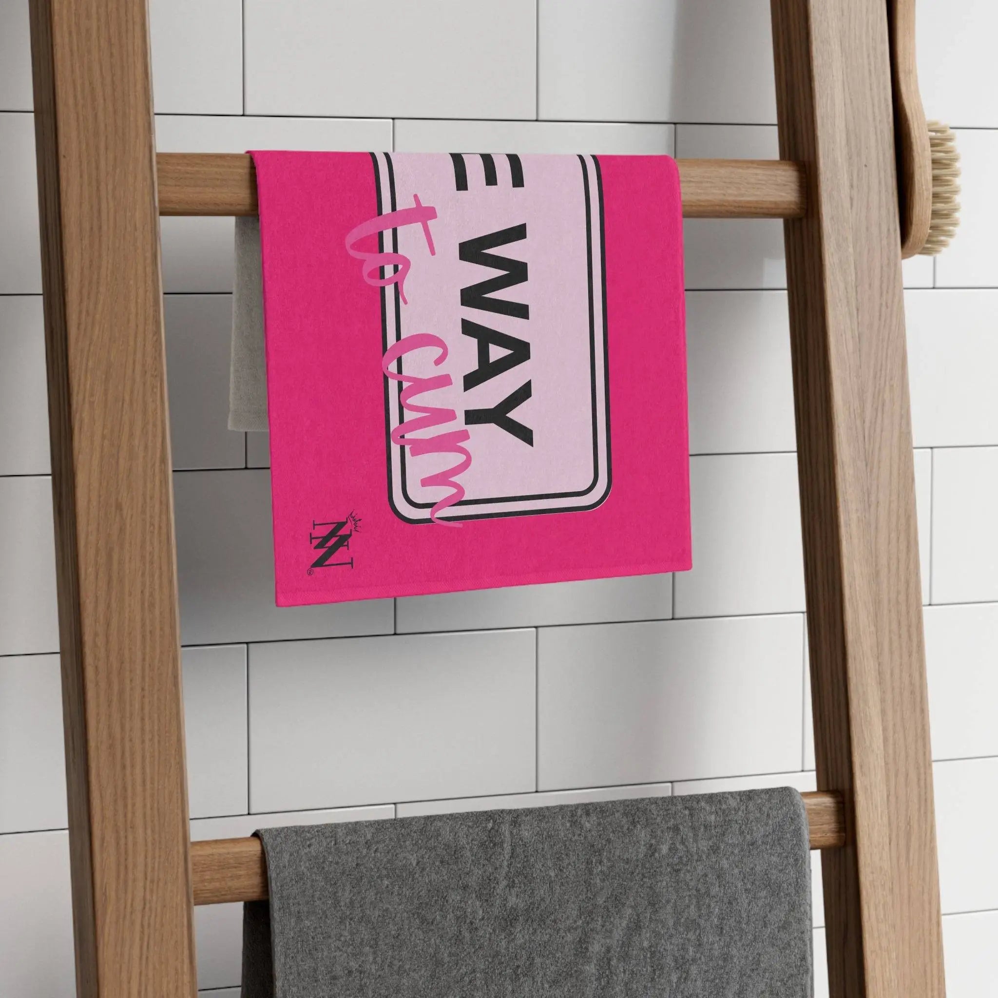One Way to Cum Pink Mix & Match Soft Sex Towels | Flirty Lovers’ Gifts
