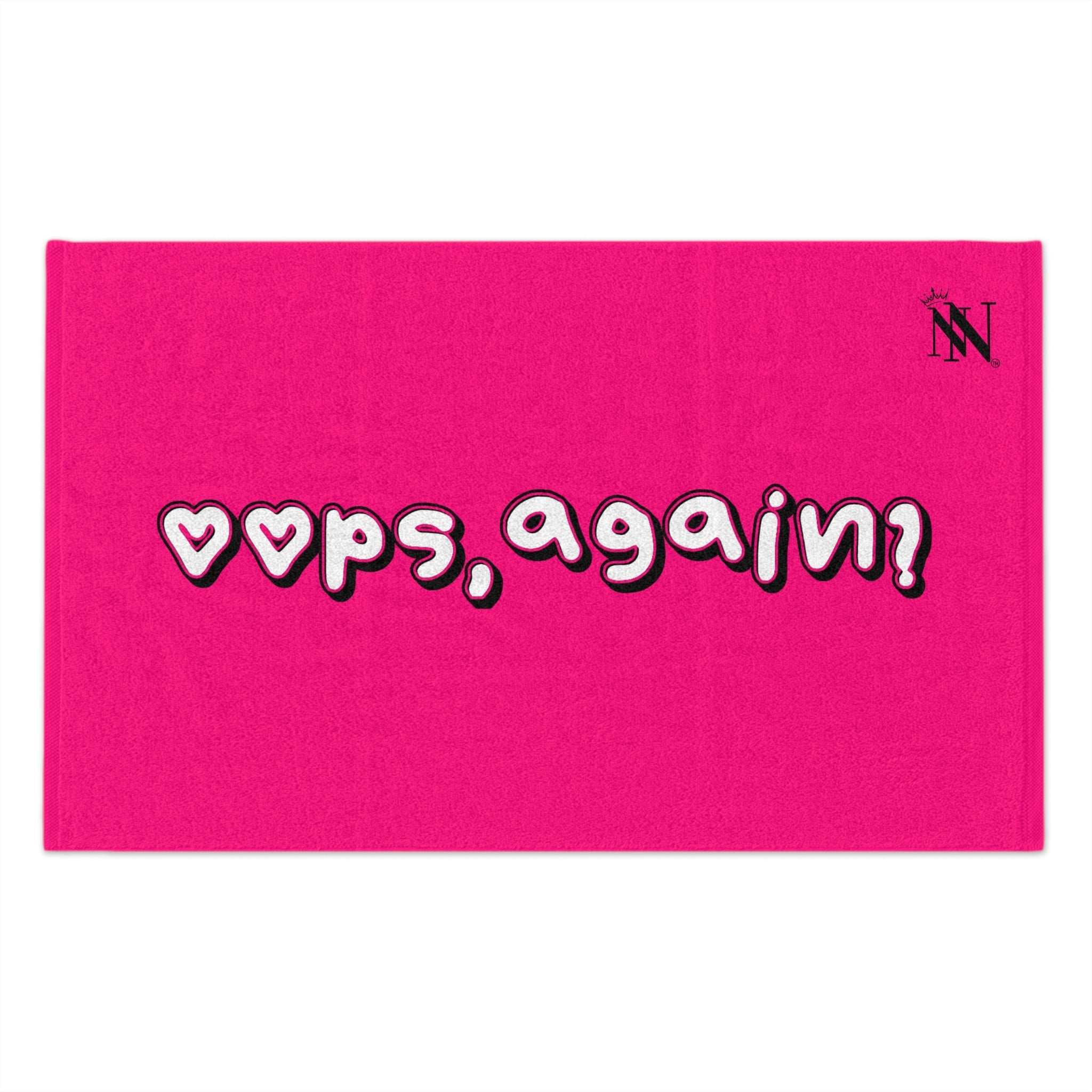 Oops Again? Pink | Mix & Match Soft Fun-Flirty Lovers’ Towels