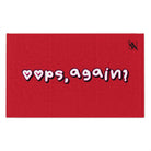 Oops Again? Red | Mix & Match Soft Fun-Flirty Lovers’ Towels