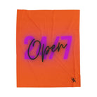 Open 24 Hours Orange | Mix & Match Soft Fun-Flirty Lovers’ Blankets
