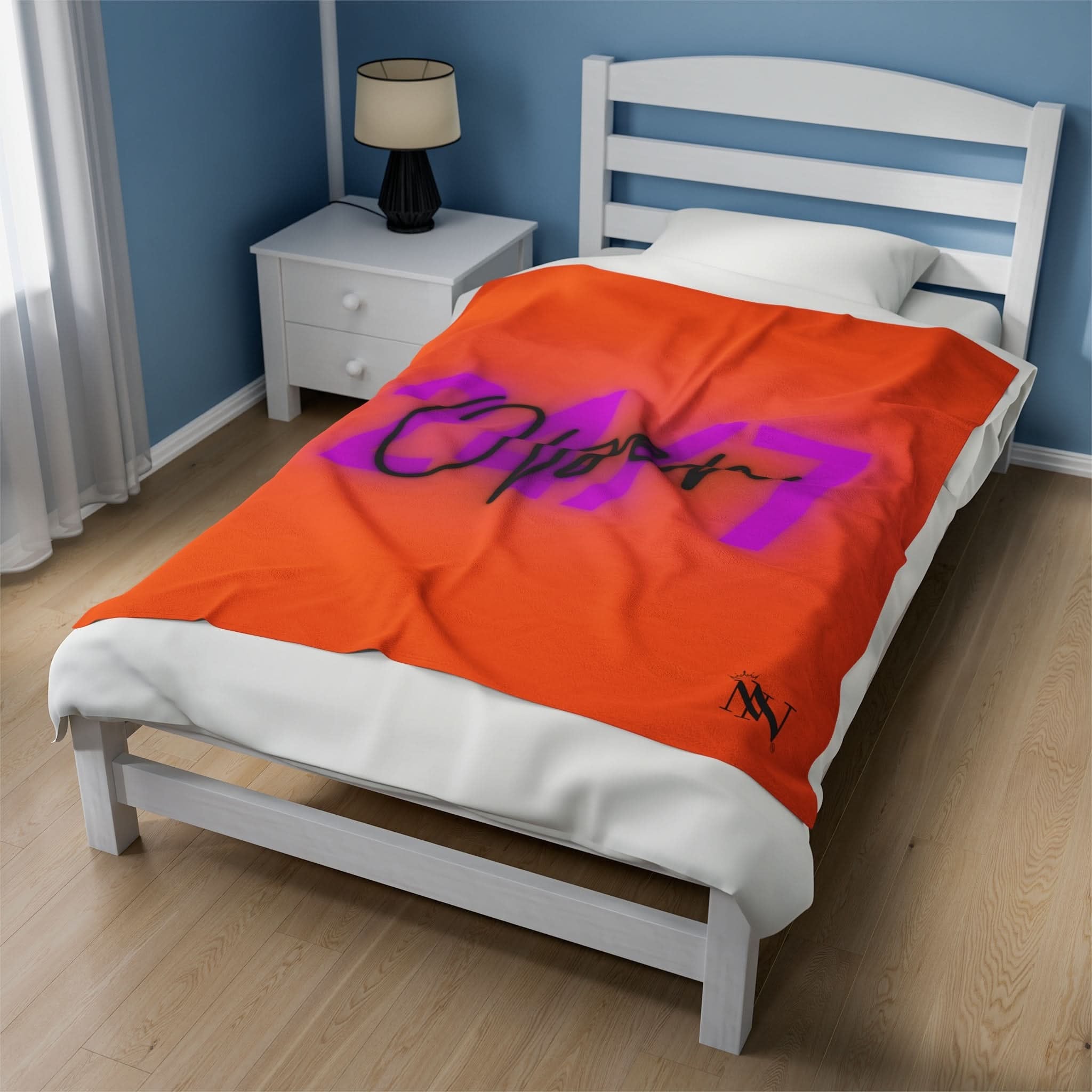 Open 24 Hours Orange | Mix & Match Soft Fun-Flirty Lovers’ Blankets