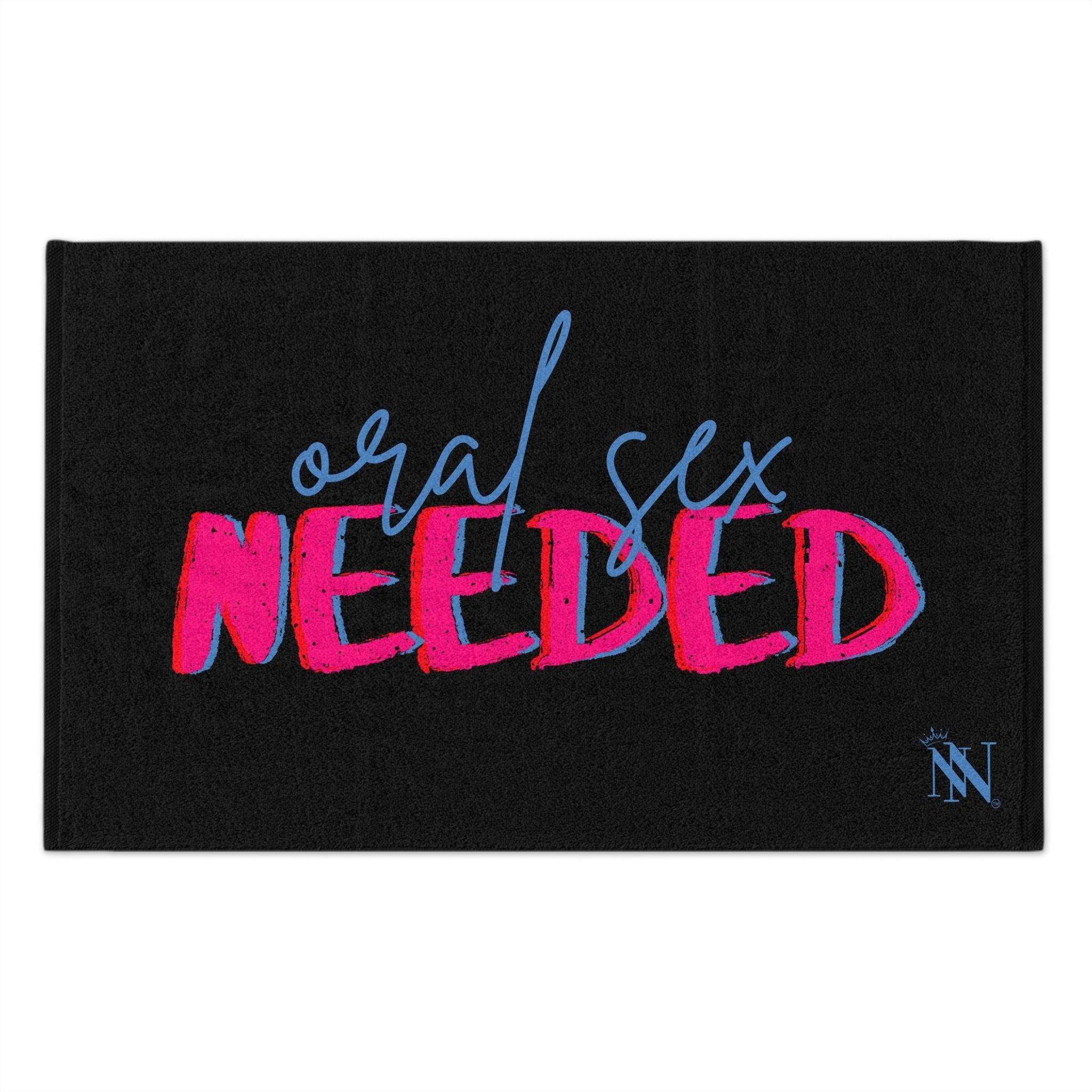 Oral Sex Needed Black | Mix & Match Soft Sex Towels | Flirty Lovers’ Gifts
