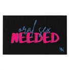 Oral Sex Needed Black | Mix & Match Soft Sex Towels | Flirty Lovers’ Gifts