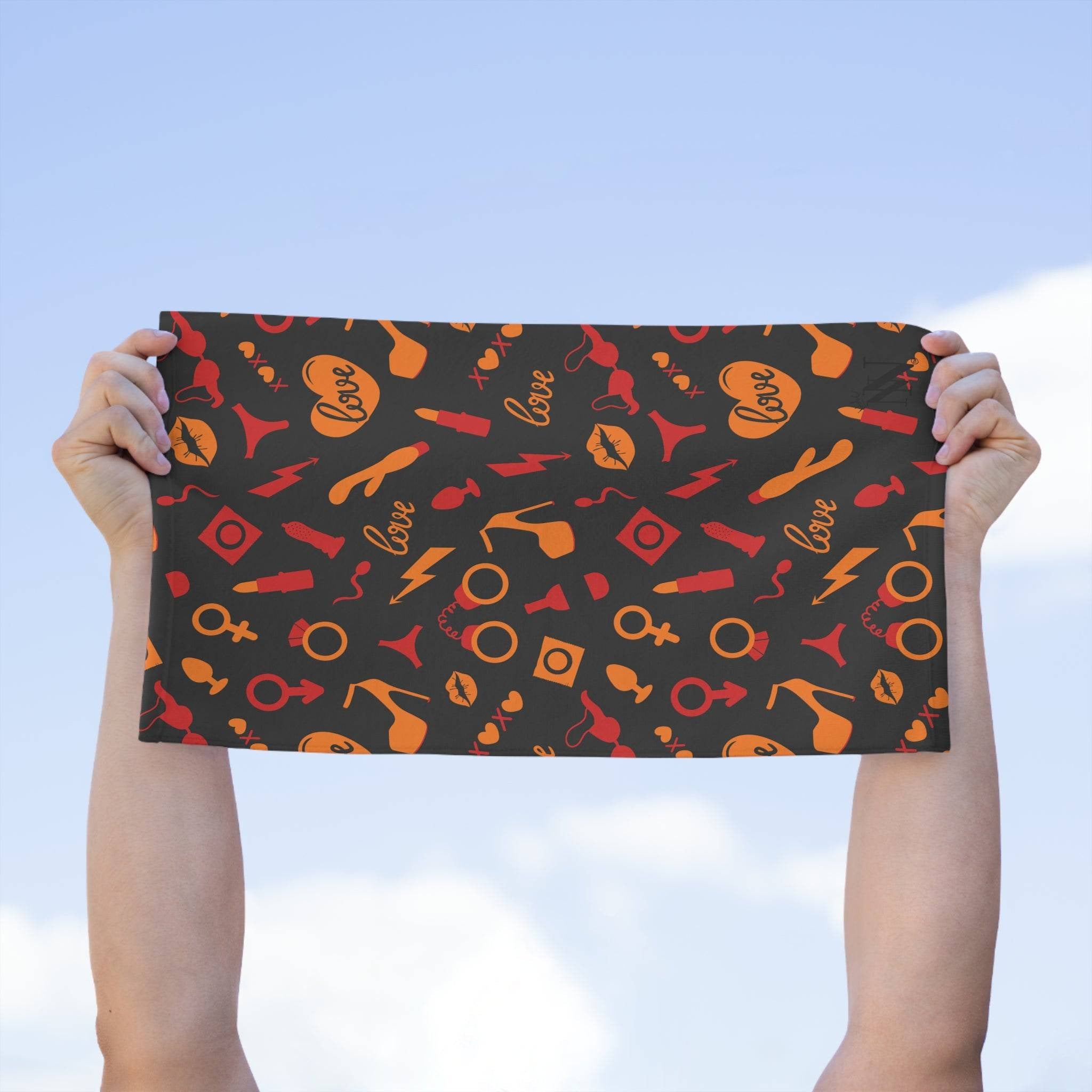 Orange Sex Toys | Mix & Match Soft Fun-Flirty Lovers’ Towels