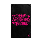 Orgasm Volunteers Needed | Mix & Match Original Fun-Flirty Lovers’ Towels