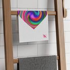 Orgasmic Heart White | Mix & Match Soft Fun-Flirty Lovers’ Towels