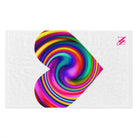 Orgasmic Heart White | Mix & Match Soft Fun-Flirty Lovers’ Towels