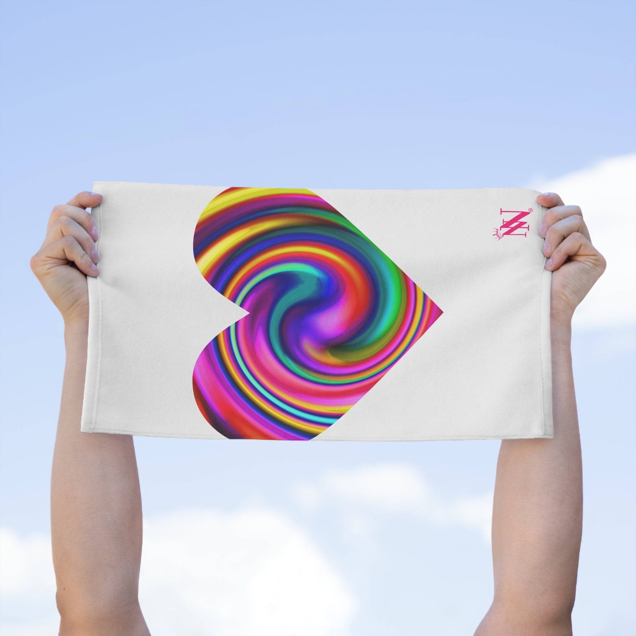 Orgasmic Heart White | Mix & Match Soft Fun-Flirty Lovers’ Towels