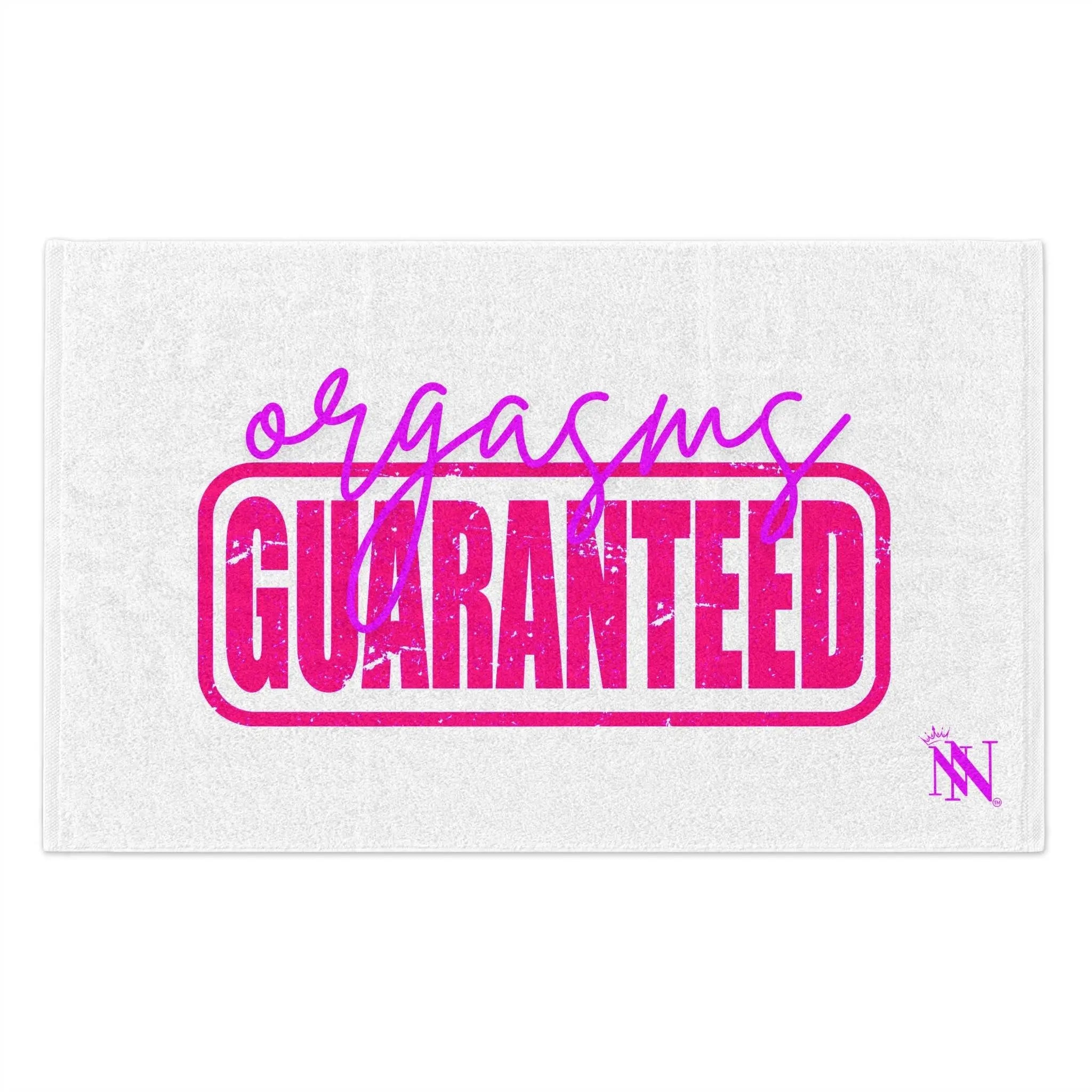 Orgasms Guaranteed White | Mix & Match Soft Fun-Flirty Lovers’ Towels