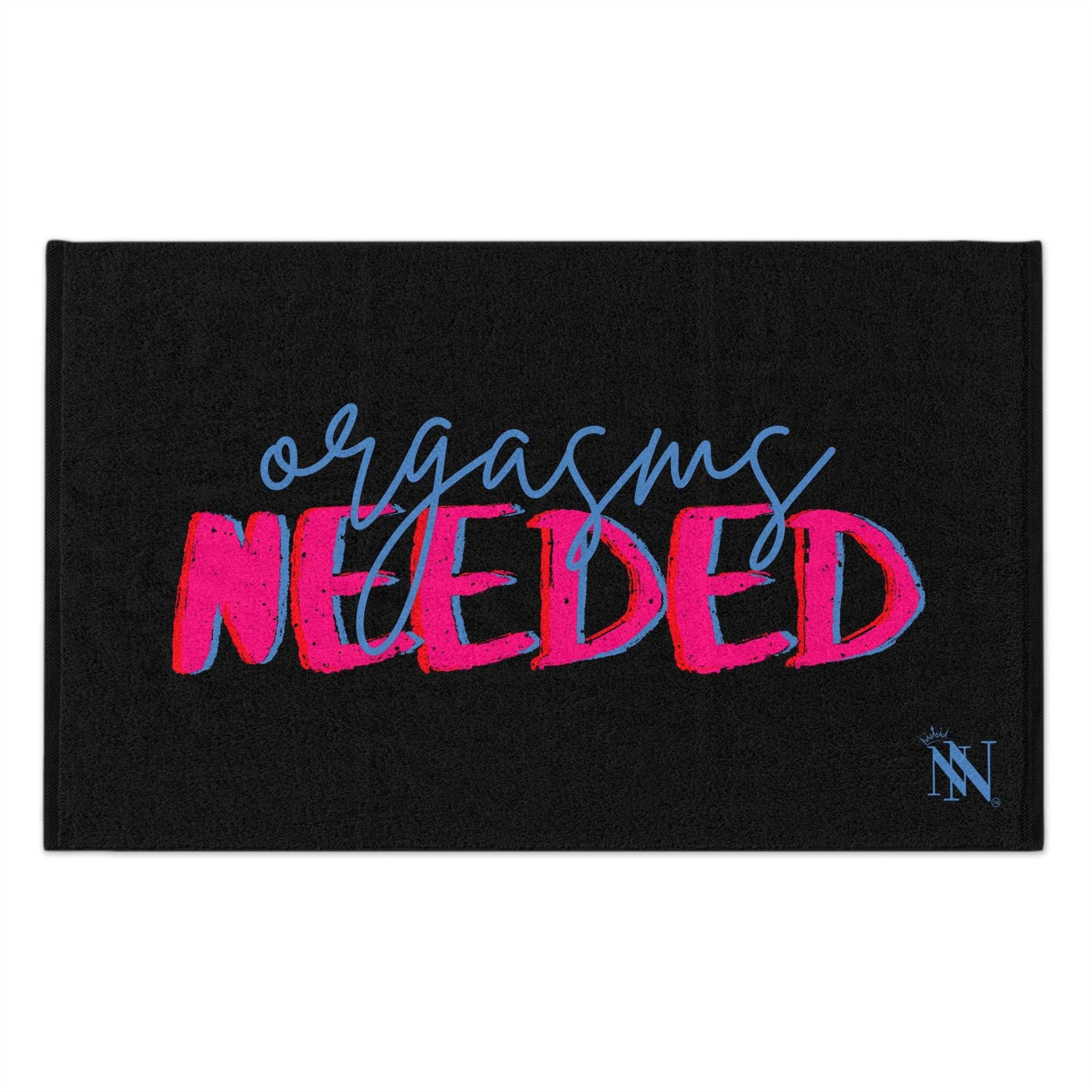 Orgasms Needed Black | Mix & Match Soft Sex Towels | Flirty Lovers’ Gifts