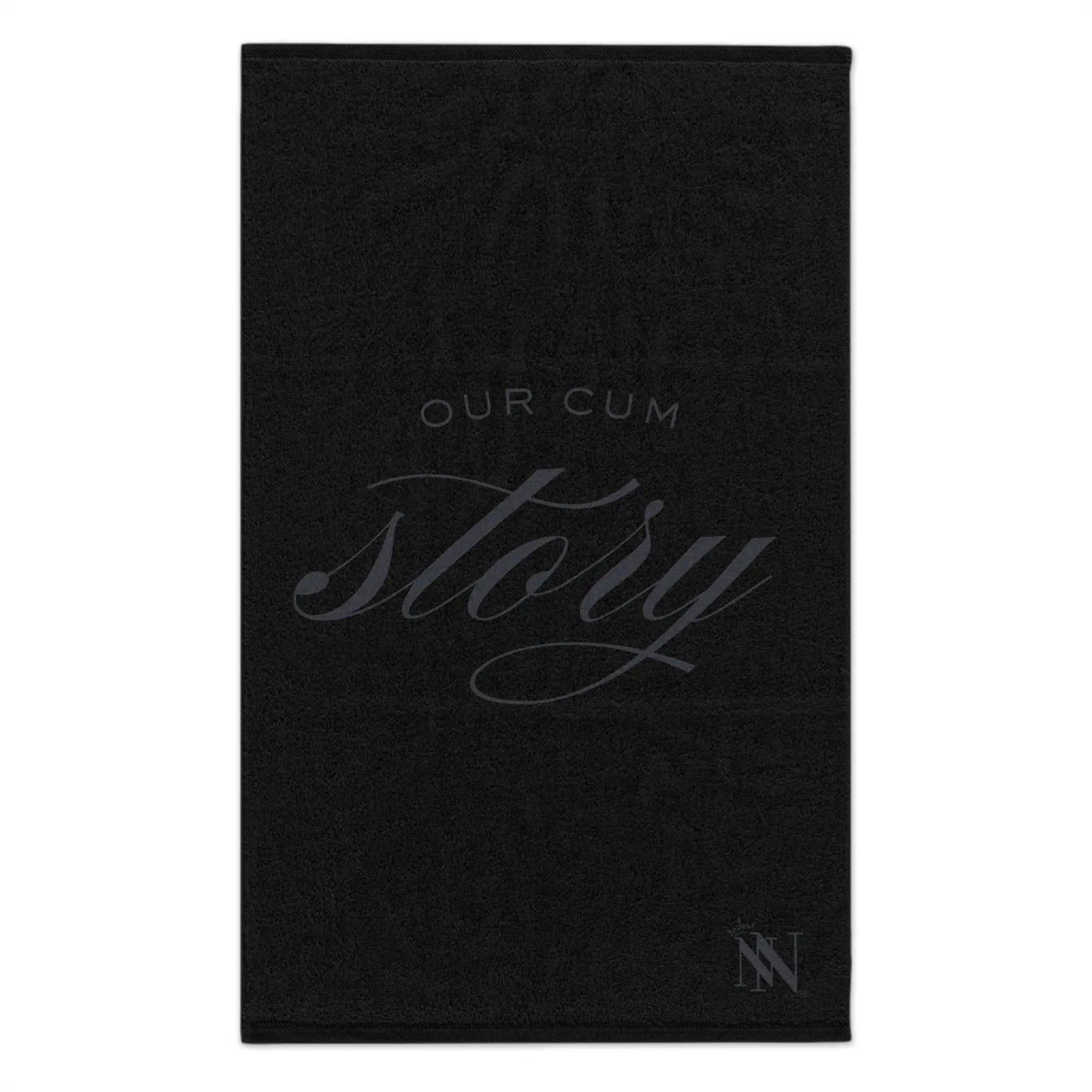 Our Cum Story Black | Mix & Match Soft Fun-Flirty Lovers’ Towels