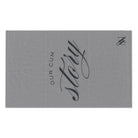 Our Cum Story Grey | Mix & Match Soft Fun-Flirty Lovers’ Towels