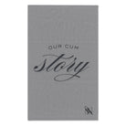 Our Cum Story Grey | Mix & Match Soft Fun-Flirty Lovers’ Towels