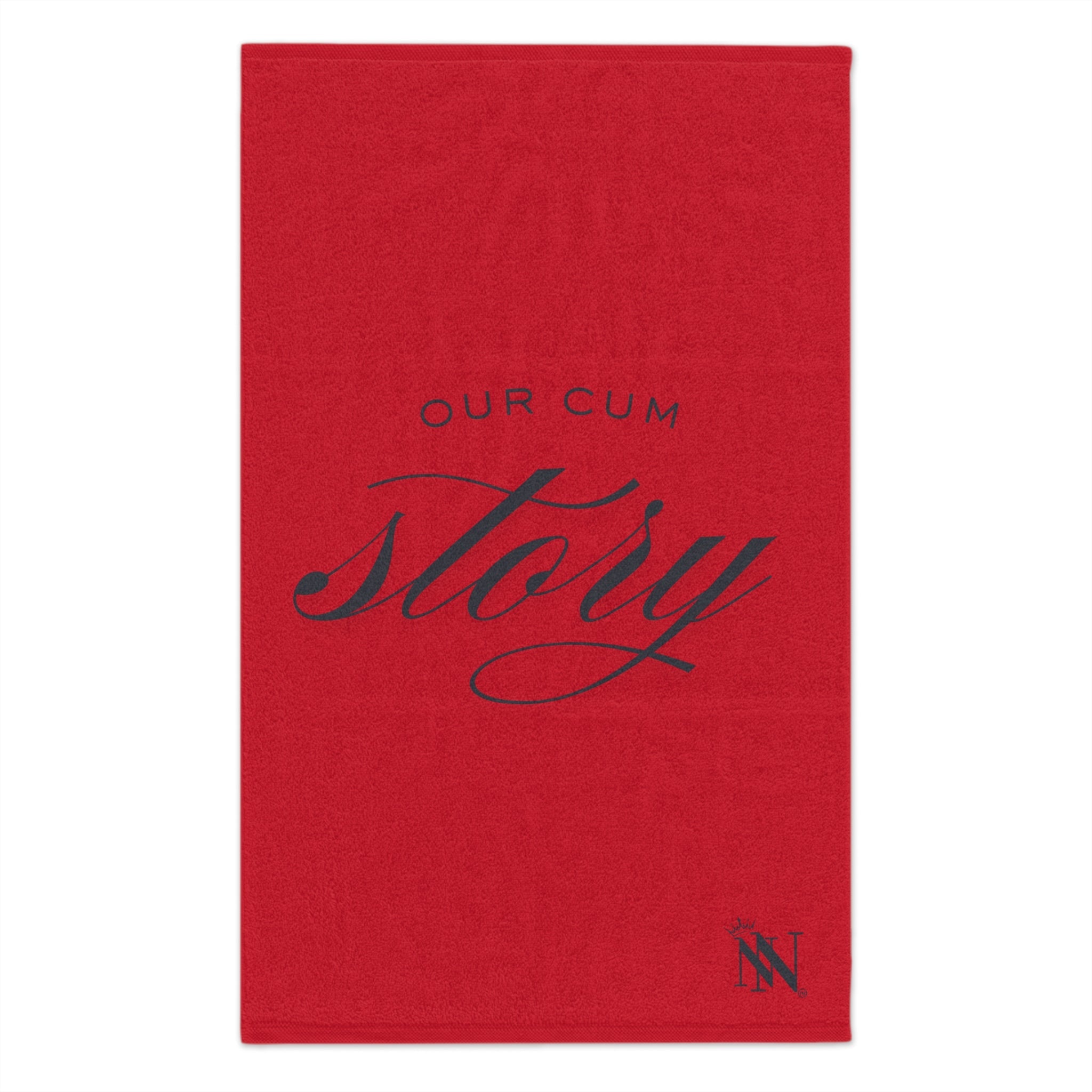Our Cum Story Red | Mix & Match Soft Fun-Flirty Lovers’ Towels