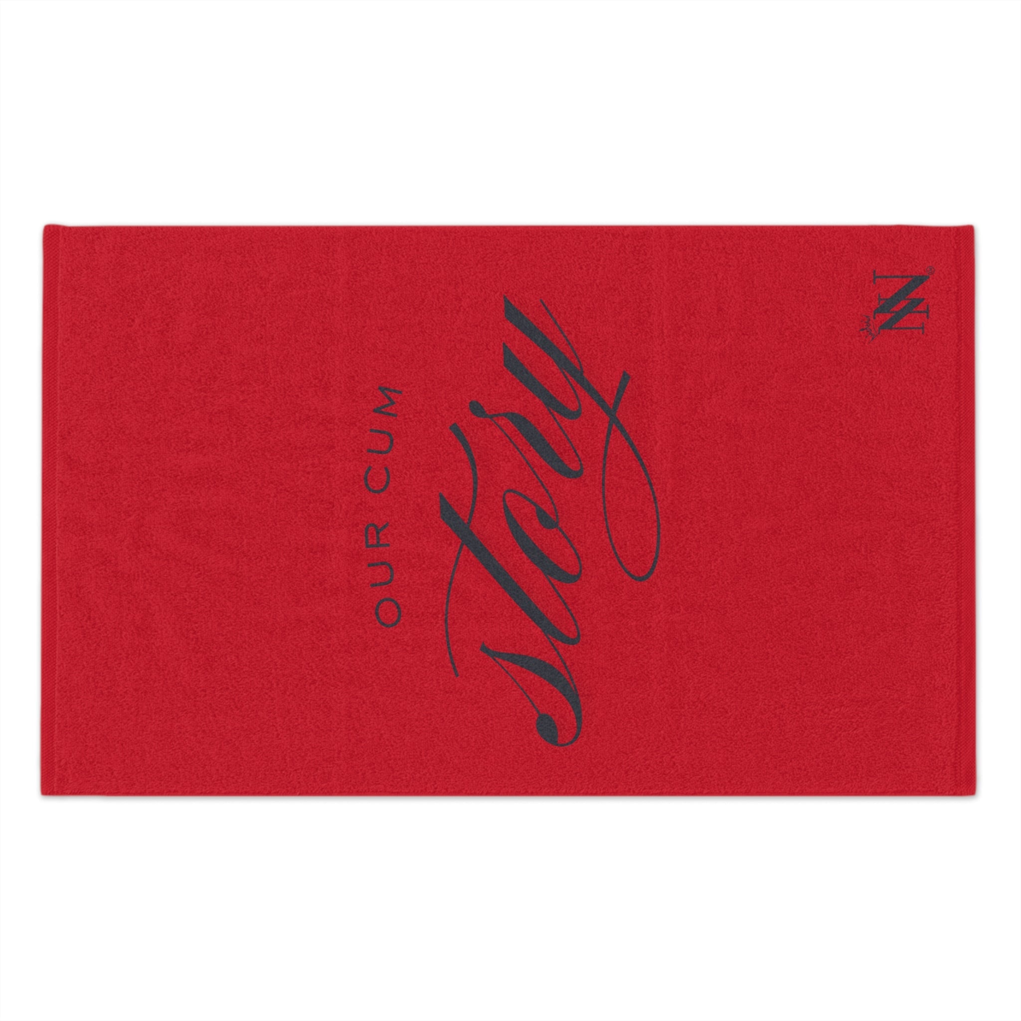Our Cum Story Red | Mix & Match Soft Fun-Flirty Lovers’ Towels