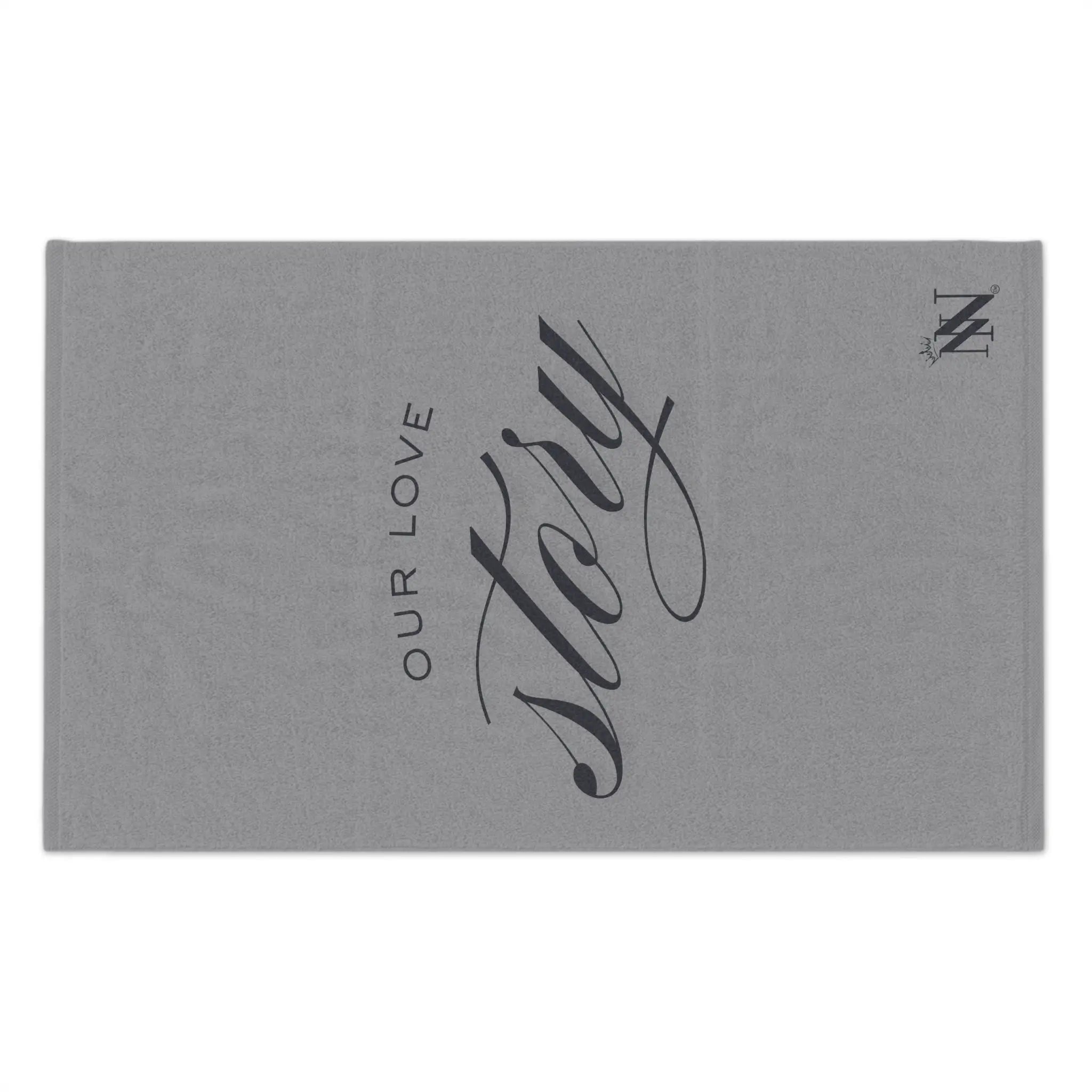 Our Love Story Grey | Mix & Match Soft Fun-Flirty Lovers’ Towels