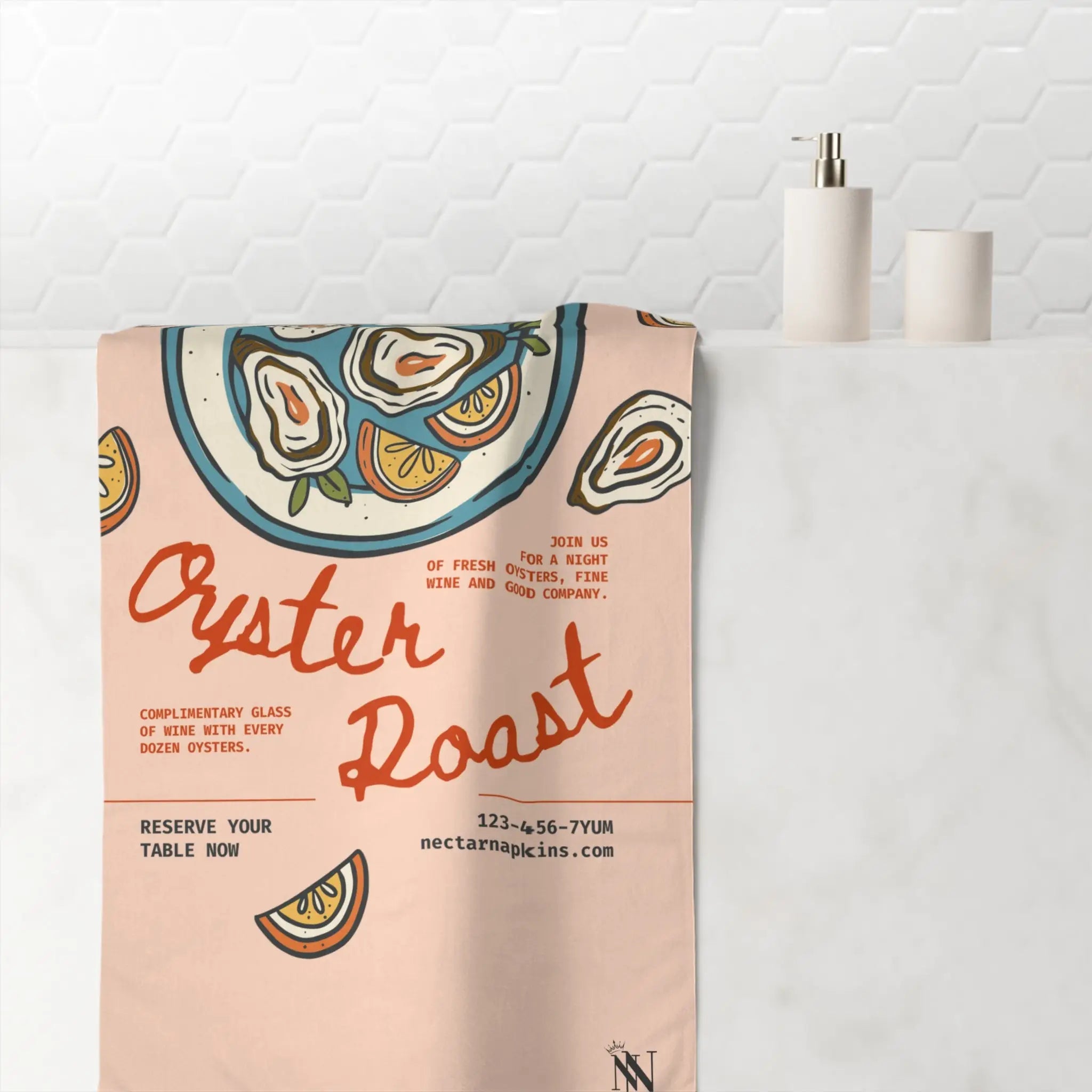Oyster Roast | Mix & Match XL Fun-Flirty Lovers’ Towels