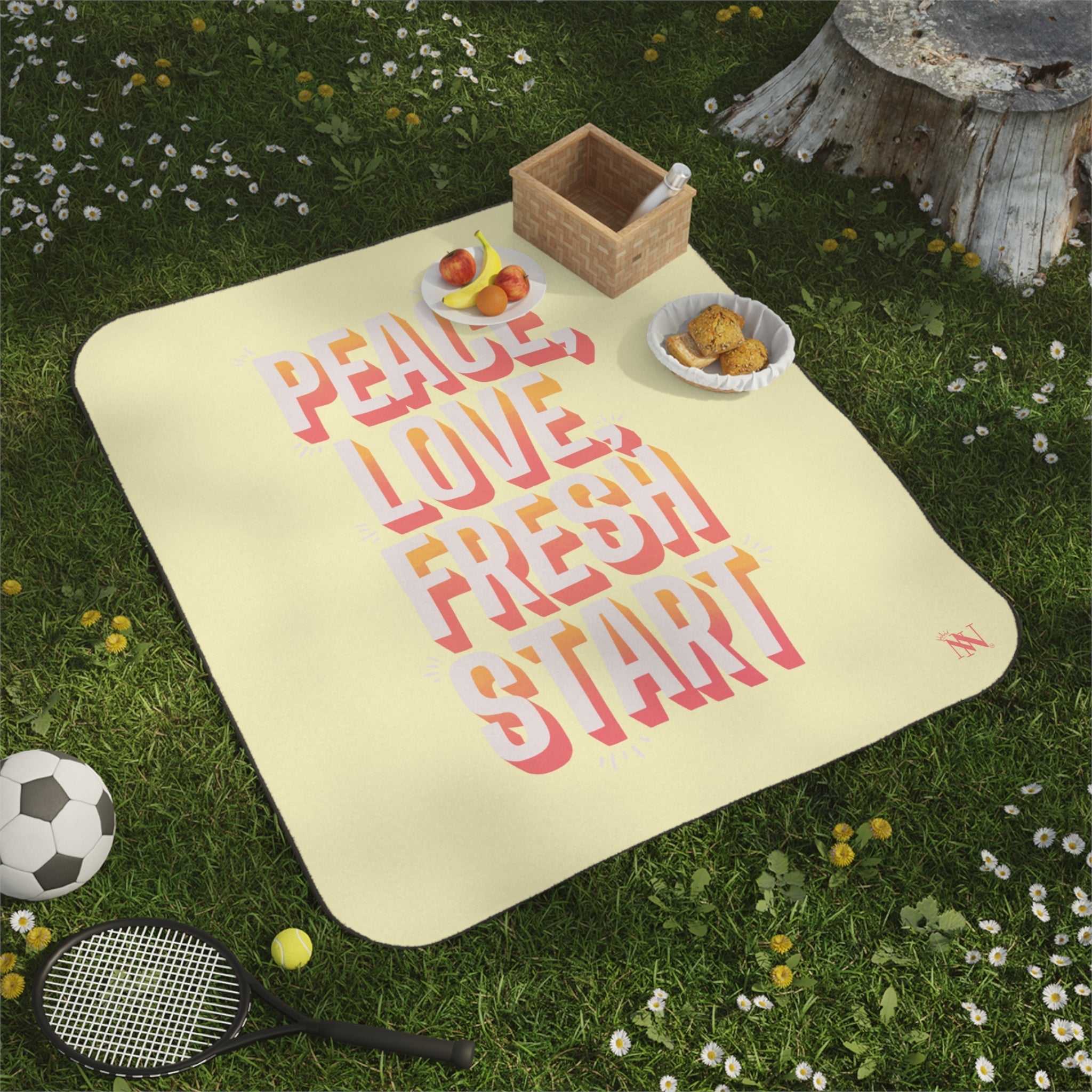 Peace Love Fresh Start | Mix Match Fun-Flirty Lovers’ Water-Resistant Blankets