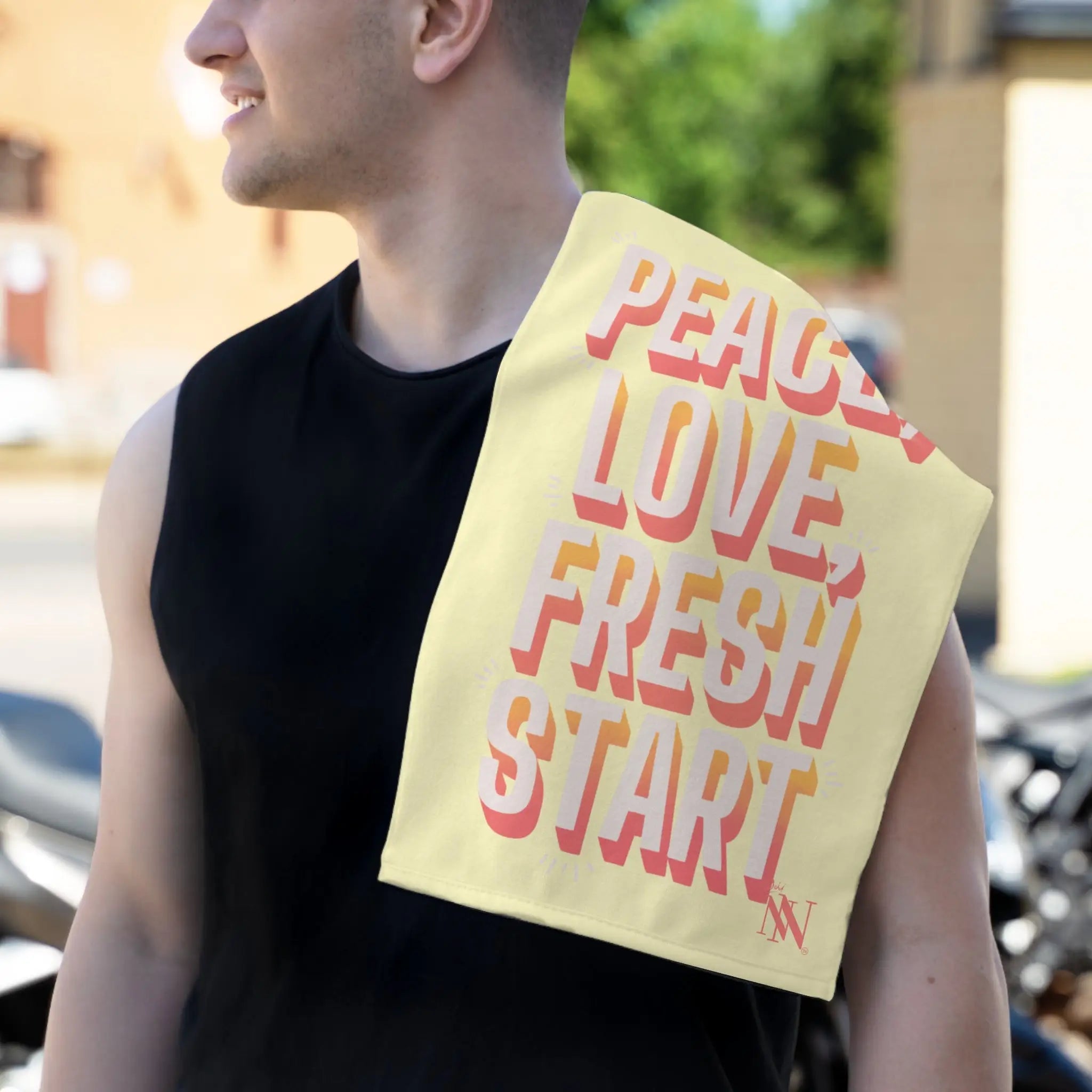 Peace Love Fresh Start | Mix & Match Soft Fun-Flirty Lovers’ Towels