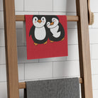 Penguin Love Red | Mix & Match Soft Fun-Flirty Lovers’ Towels