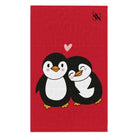 Penguin Love Red | Mix & Match Soft Fun-Flirty Lovers’ Towels
