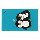 Penguin Love Teal | Mix & Match Soft Fun-Flirty Lovers’ Towels
