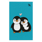 Penguin Love Teal | Mix & Match Soft Fun-Flirty Lovers’ Towels
