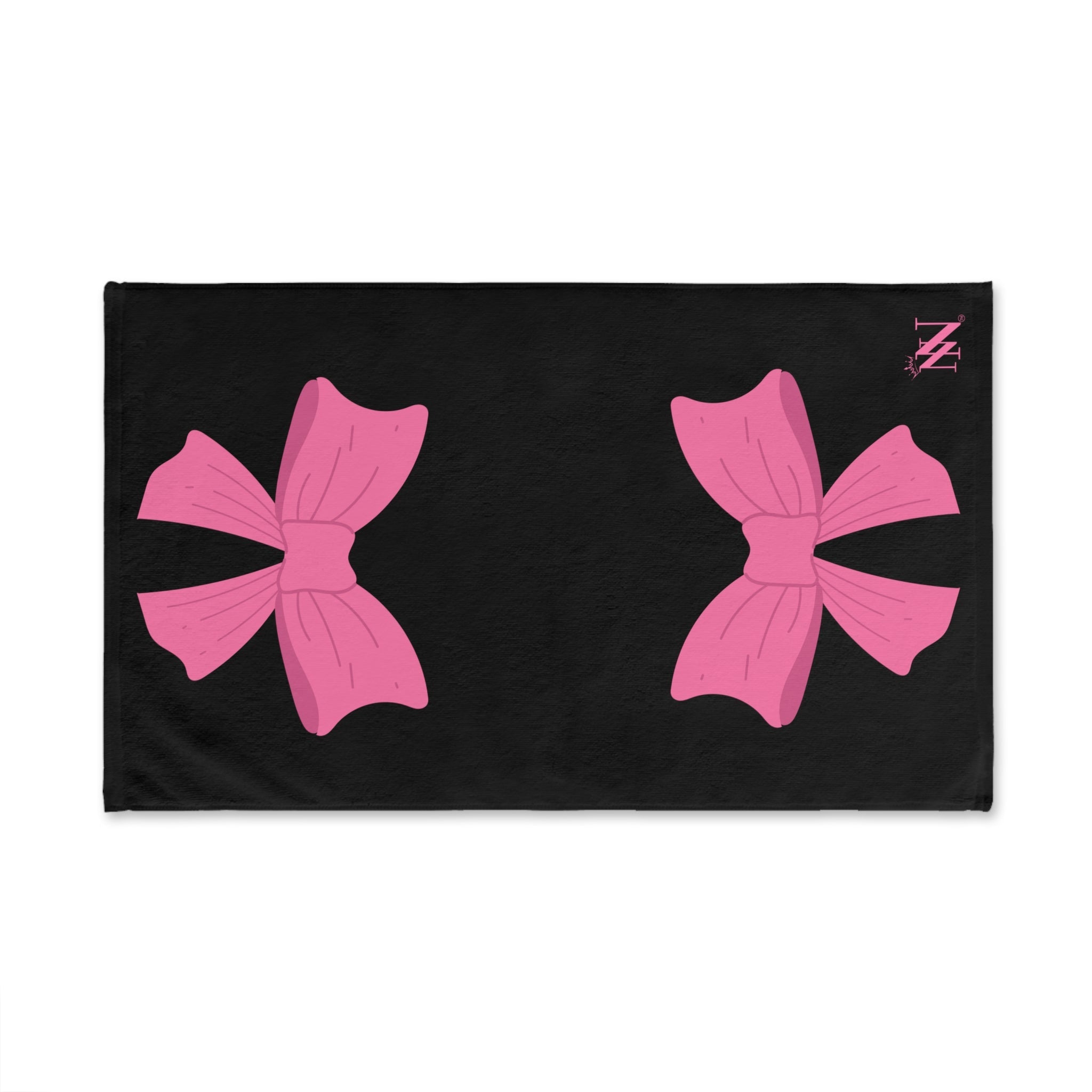 Pink Bow Shareable Black | Mix & Match Original Fun-Flirty Lovers’ Towels