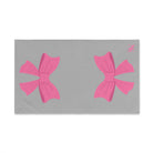 Pink Bow Shareable Light Grey | Mix & Match Original Fun-Flirty Lovers’ Towels