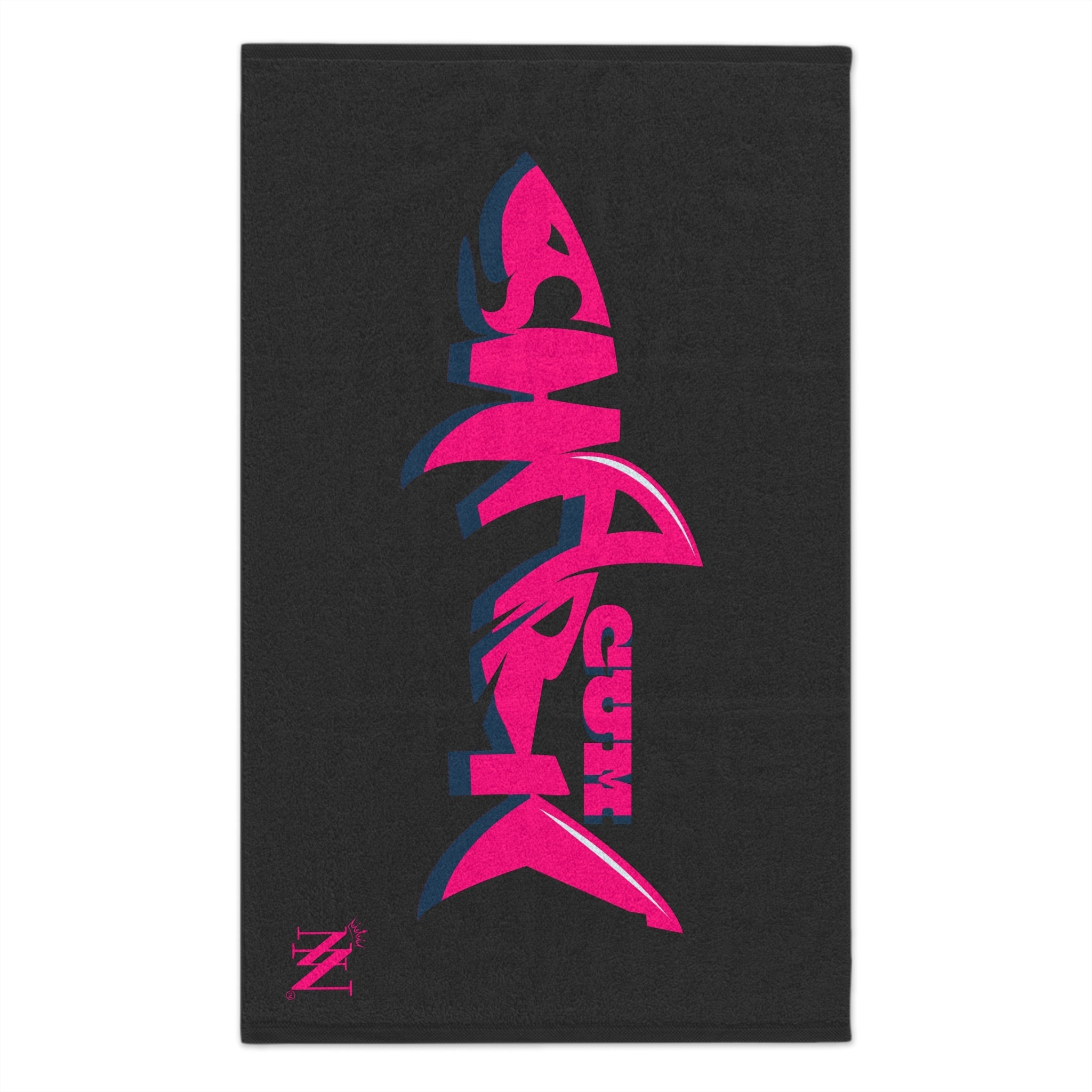 Pink Cum Shark Dark Grey | Mix & Match Soft Fun-Flirty Lovers’ Towels