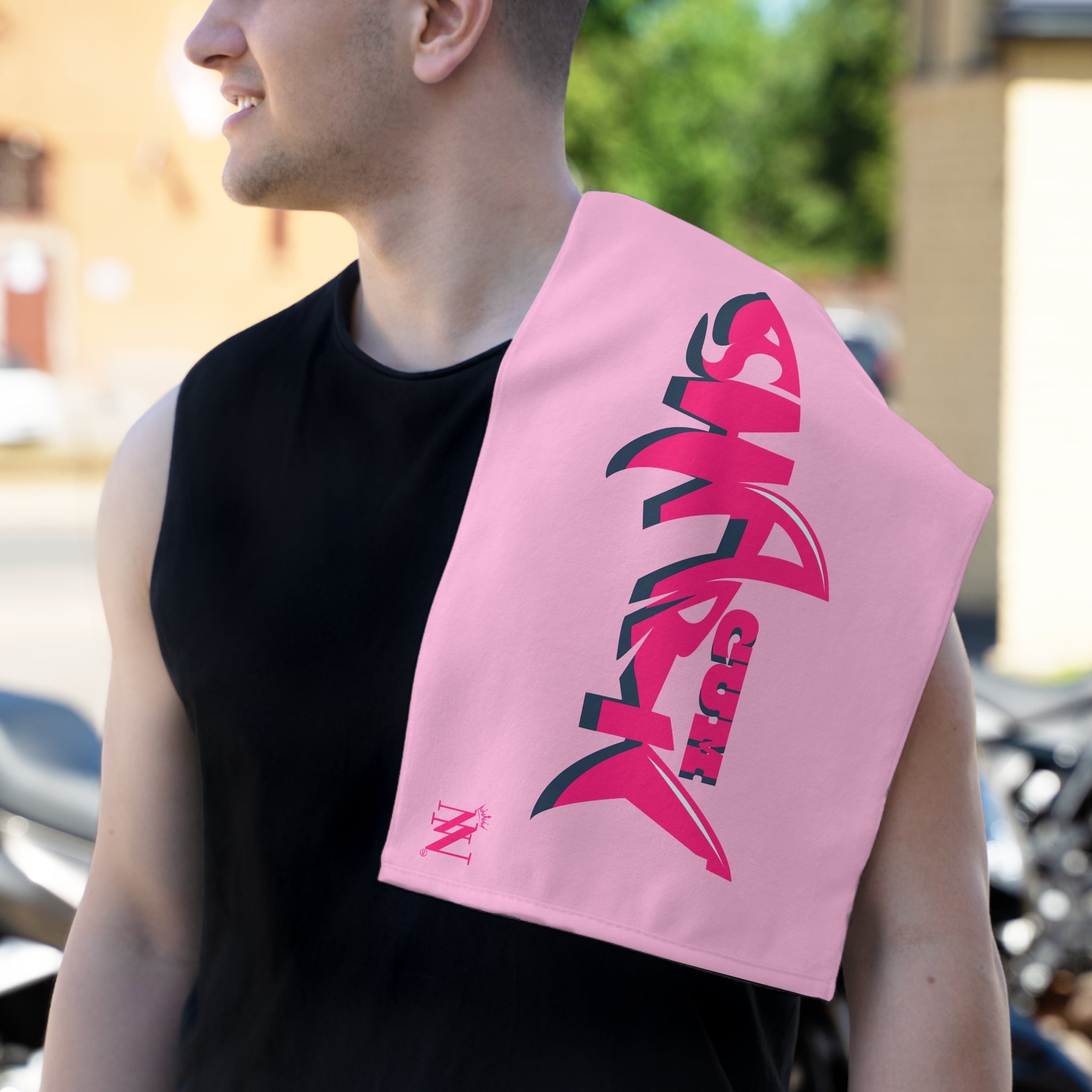 Pink Cum Shark Light Pink | Mix & Match Soft Fun-Flirty Lovers’ Towels